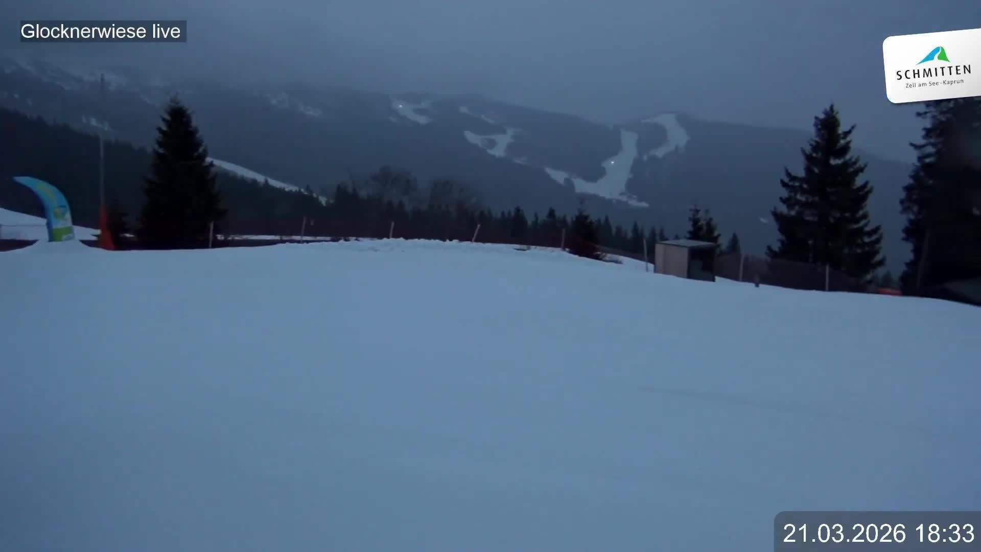 Archiv Foto Webcam Schmittenhöhe: Blick auf die Glocknerwiese