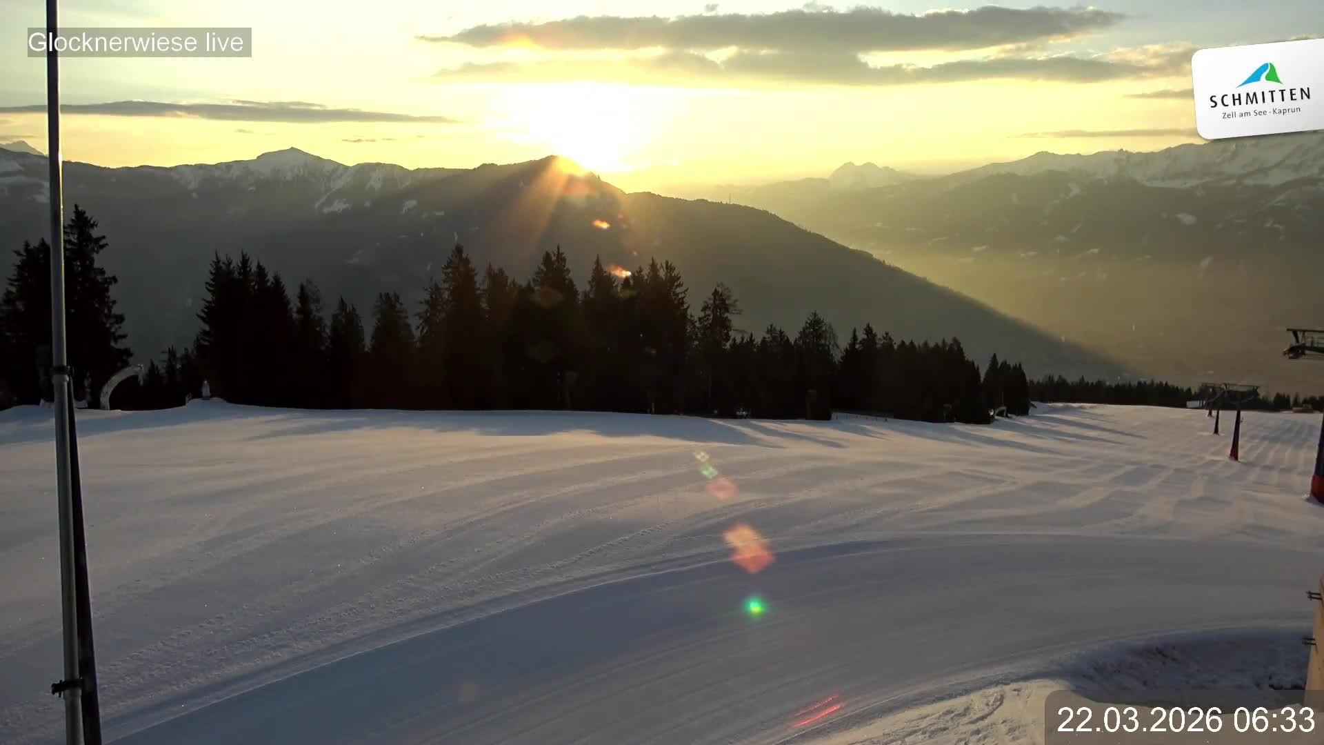 Archiv Foto Webcam Schmittenhöhe: Blick auf die Glocknerwiese