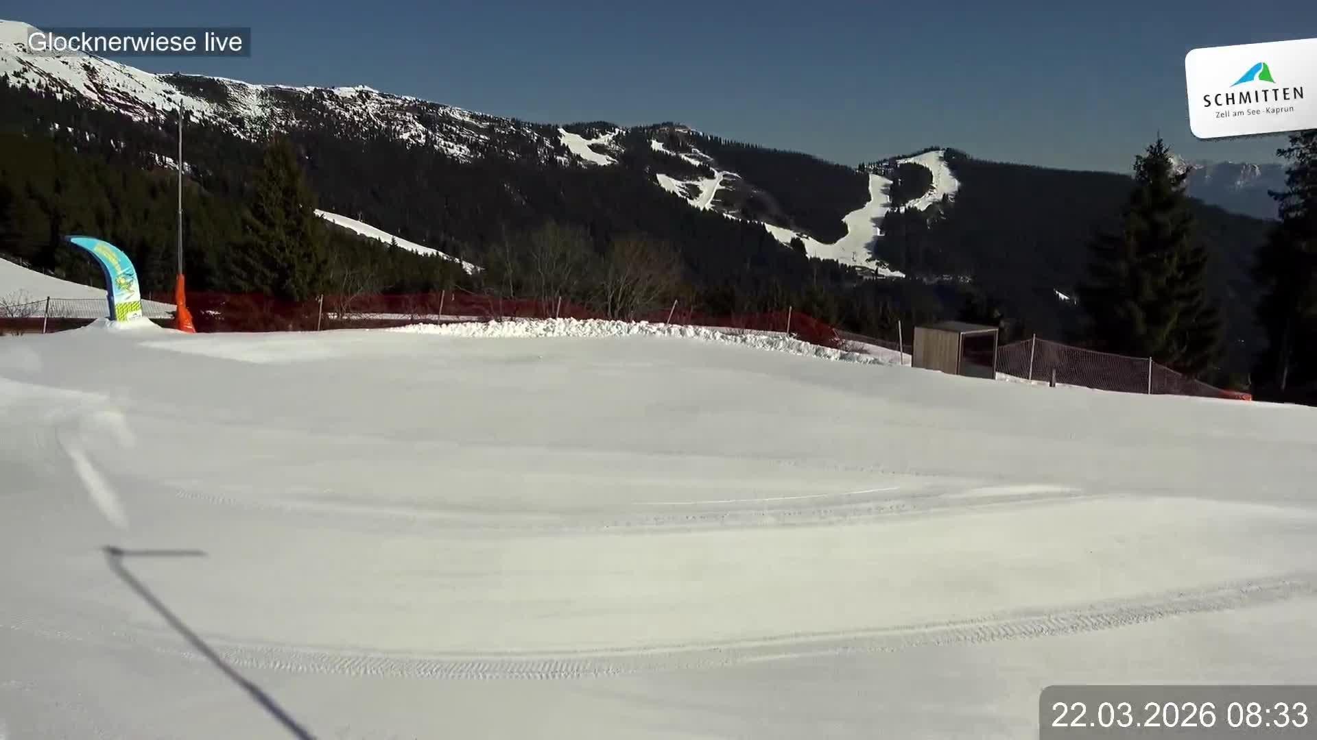 Archiv Foto Webcam Schmittenhöhe: Blick auf die Glocknerwiese
