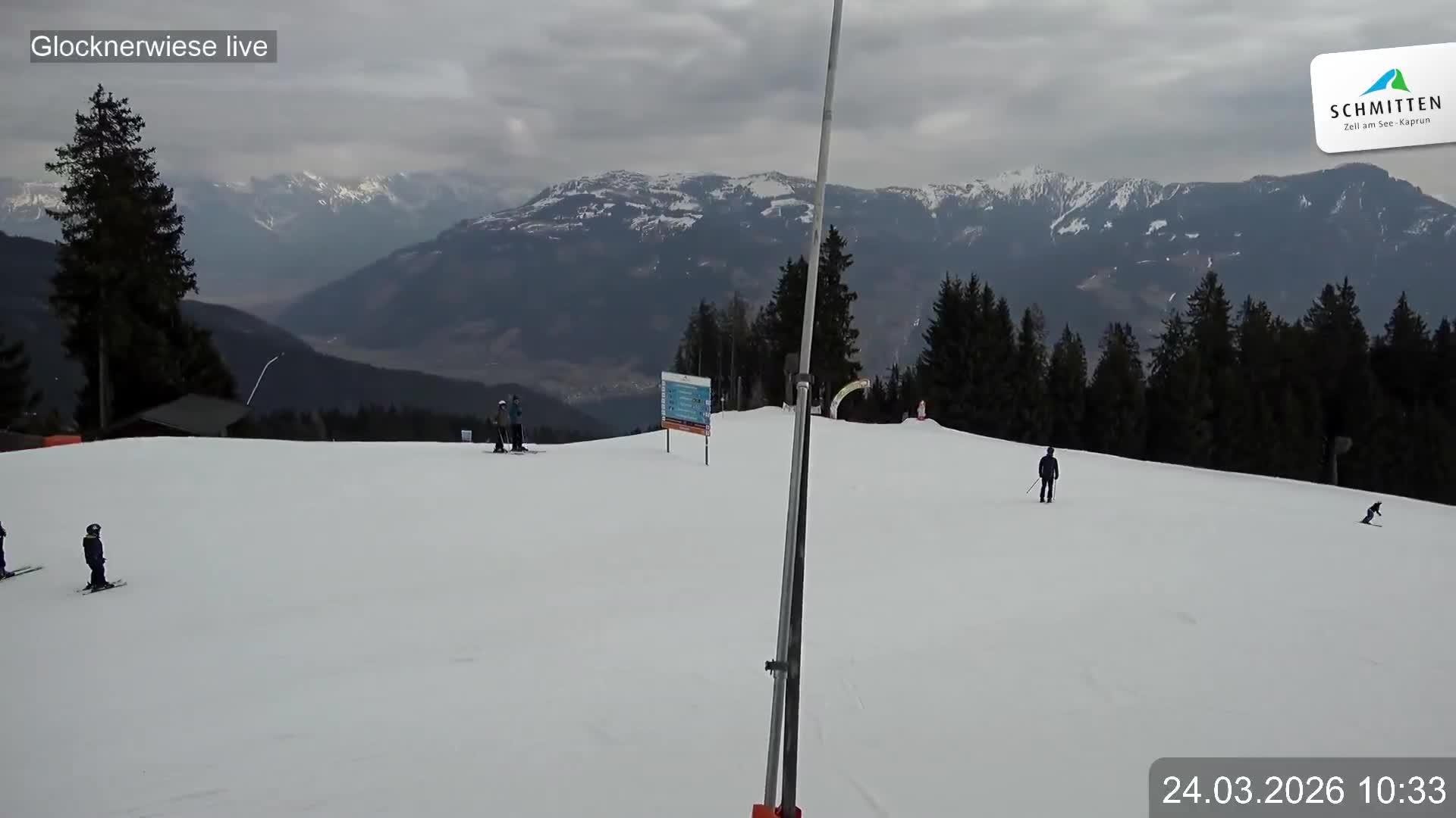 Archiv Foto Webcam Schmittenhöhe: Blick auf die Glocknerwiese