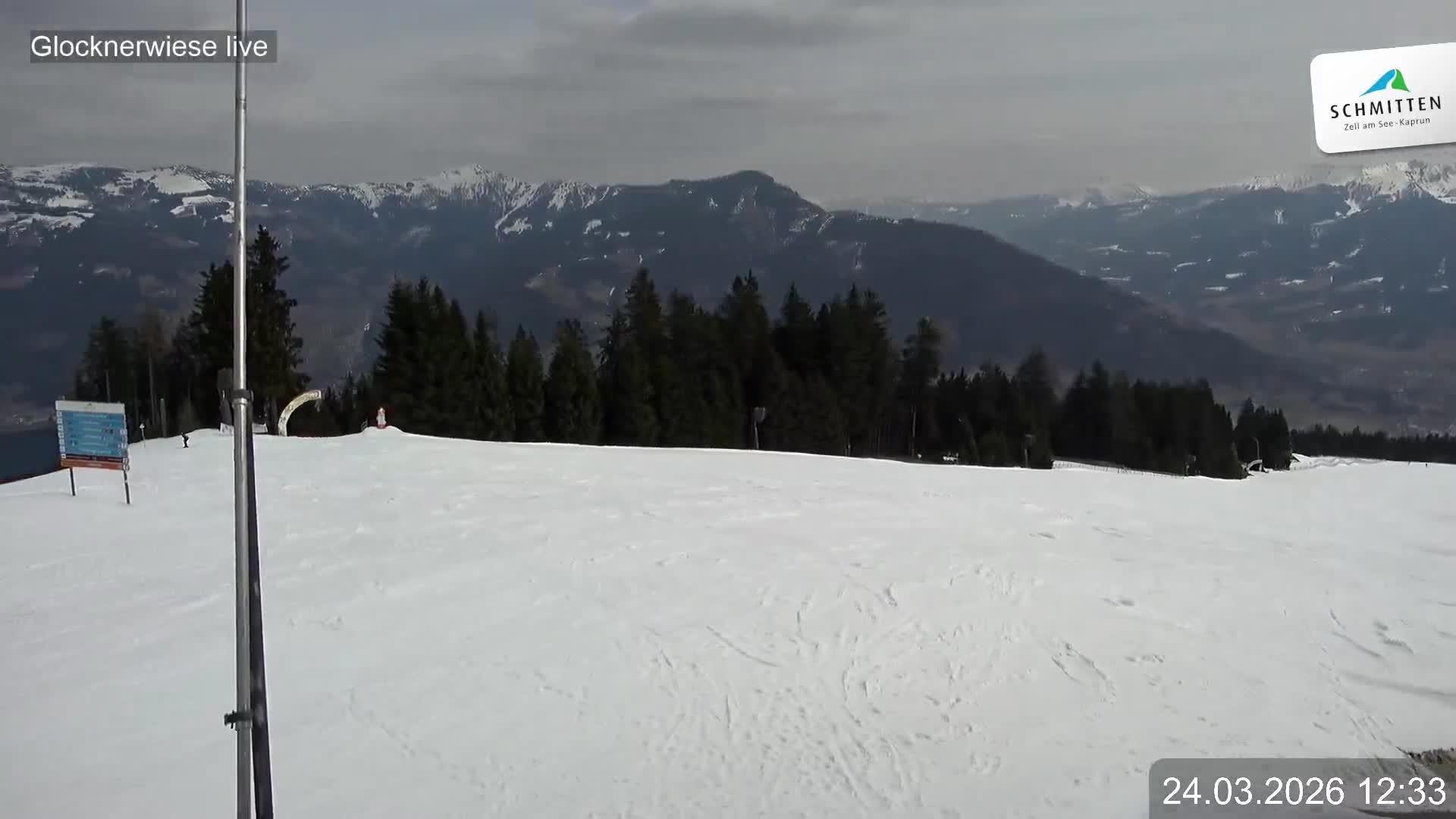 Archiv Foto Webcam Schmittenhöhe: Blick auf die Glocknerwiese