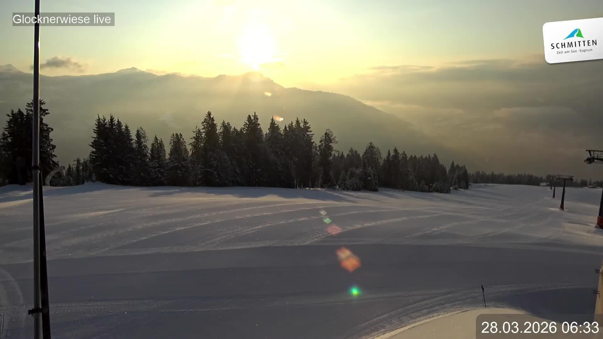 Archiv Foto Webcam Schmittenhöhe: Blick auf die Glocknerwiese
