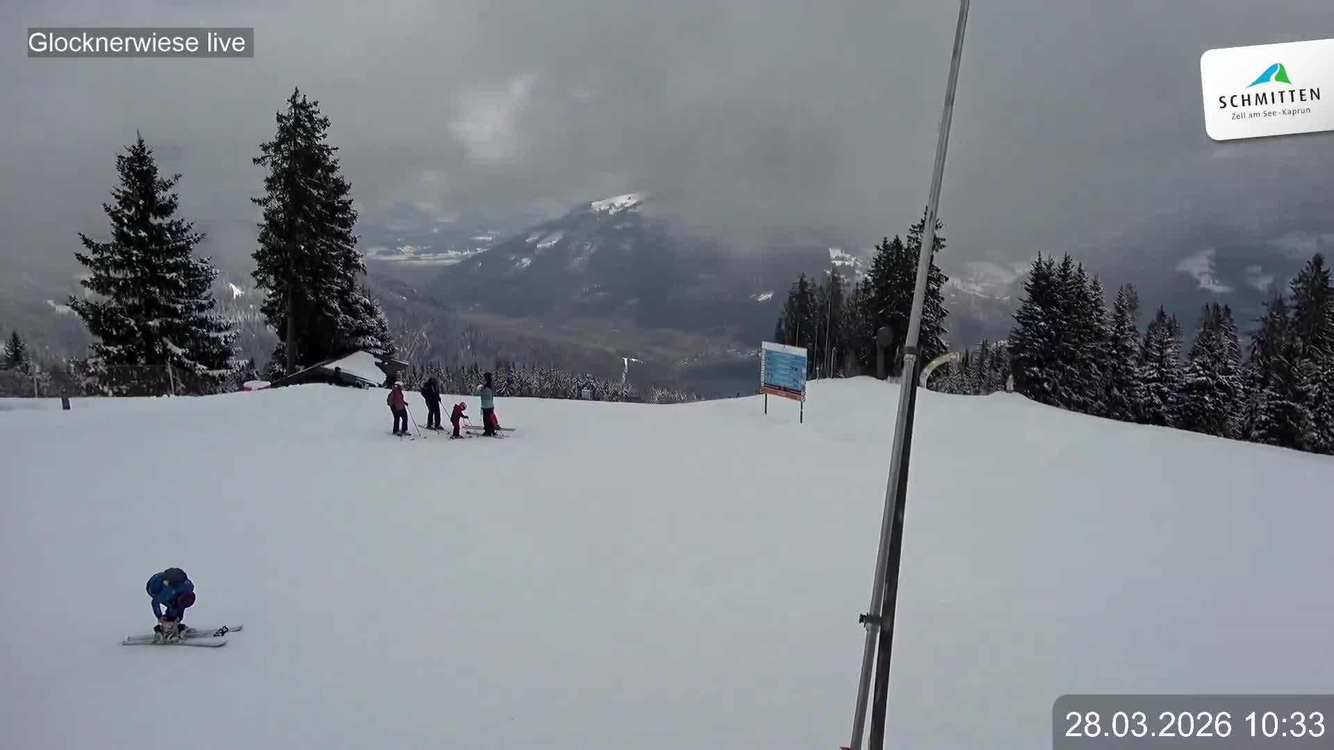 Archiv Foto Webcam Schmittenhöhe: Blick auf die Glocknerwiese