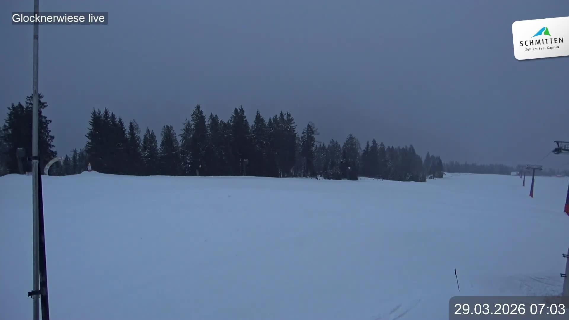 Archiv Foto Webcam Schmittenhöhe: Blick auf die Glocknerwiese