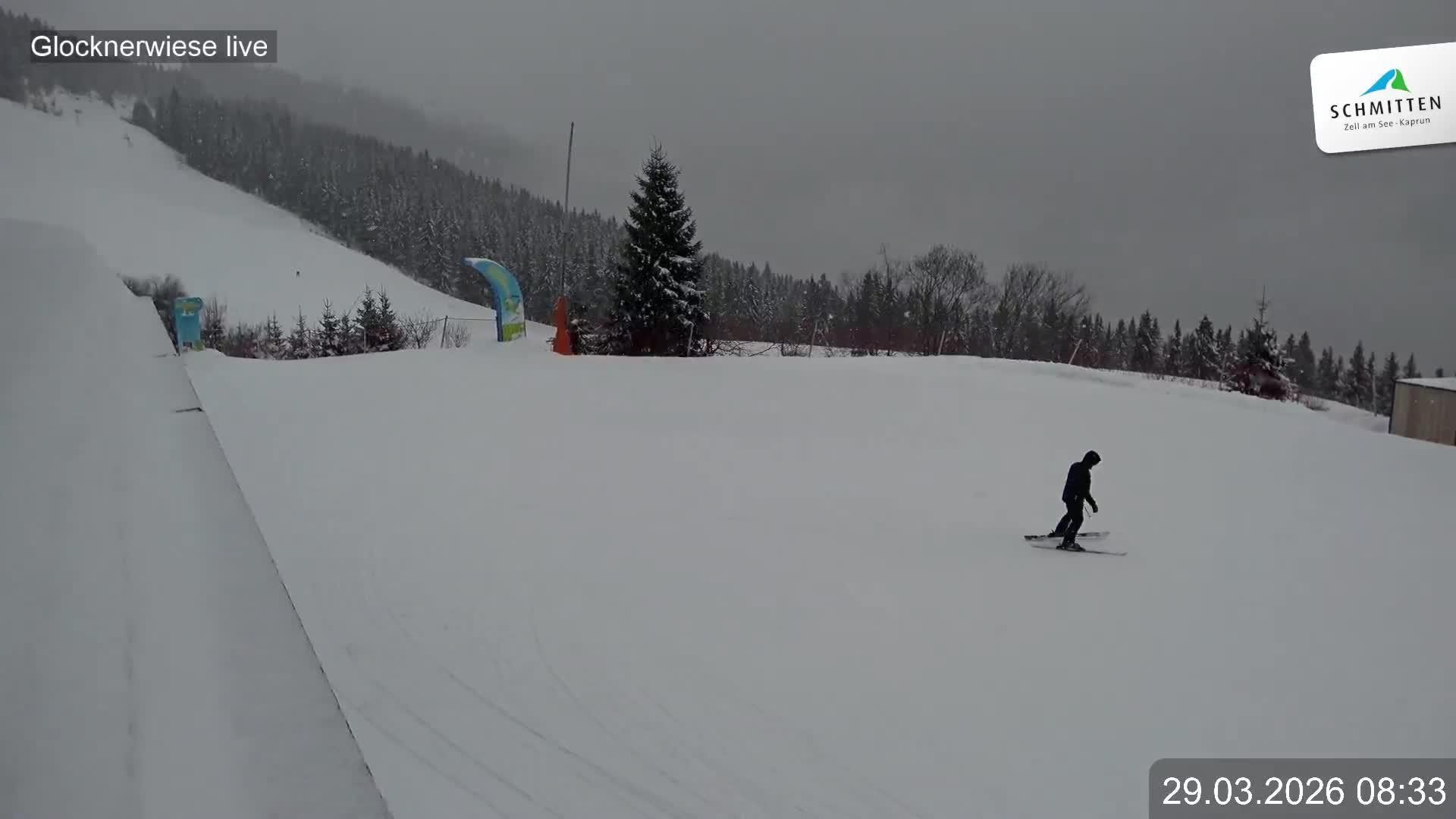 Archiv Foto Webcam Schmittenhöhe: Blick auf die Glocknerwiese