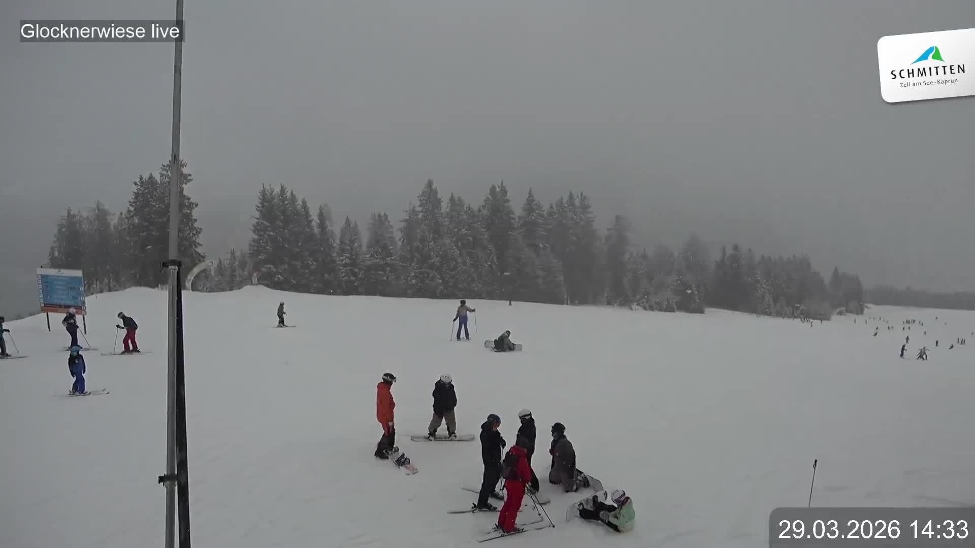 Archiv Foto Webcam Schmittenhöhe: Blick auf die Glocknerwiese