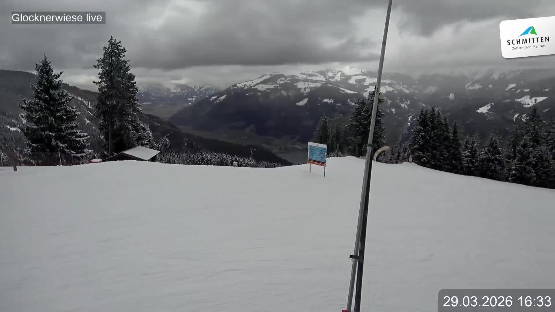 Archiv Foto Webcam Schmittenhöhe: Blick auf die Glocknerwiese
