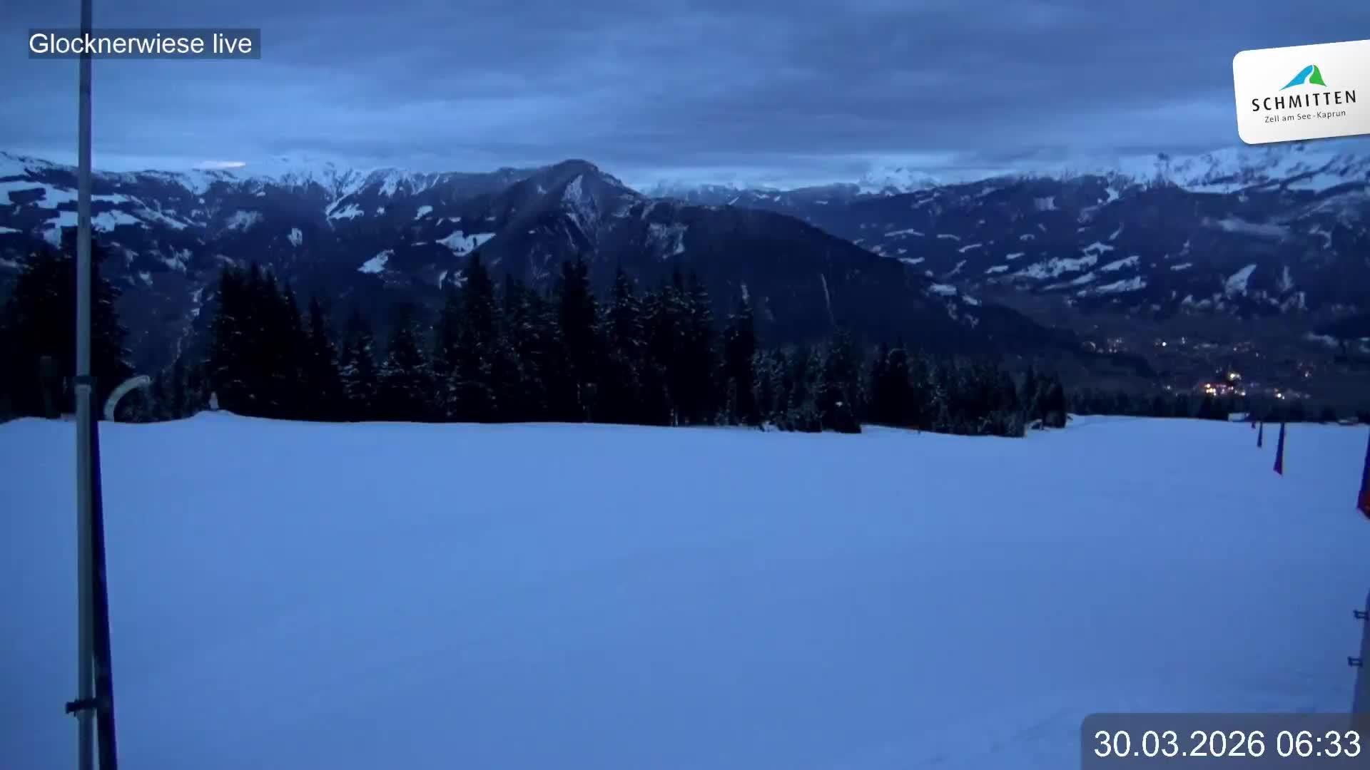 Archiv Foto Webcam Schmittenhöhe: Blick auf die Glocknerwiese