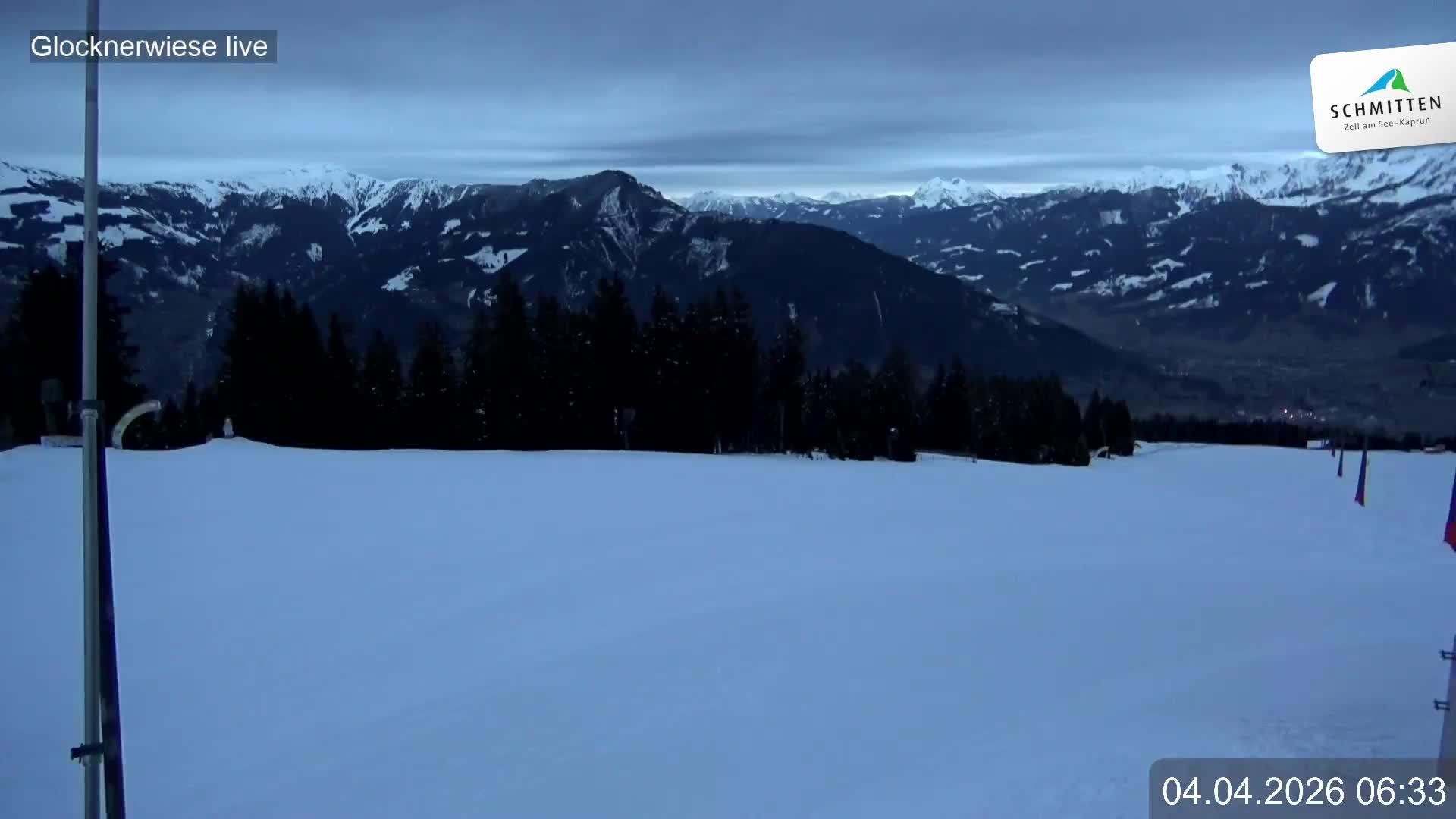 Archiv Foto Webcam Schmittenhöhe: Blick auf die Glocknerwiese