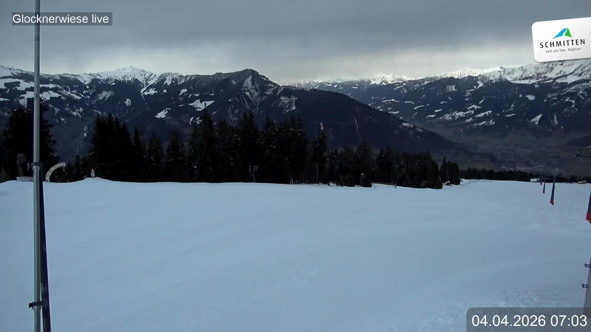 Archiv Foto Webcam Schmittenhöhe: Blick auf die Glocknerwiese