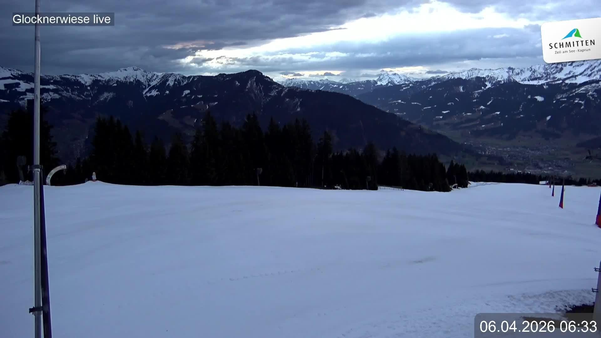 Archiv Foto Webcam Schmittenhöhe: Blick auf die Glocknerwiese