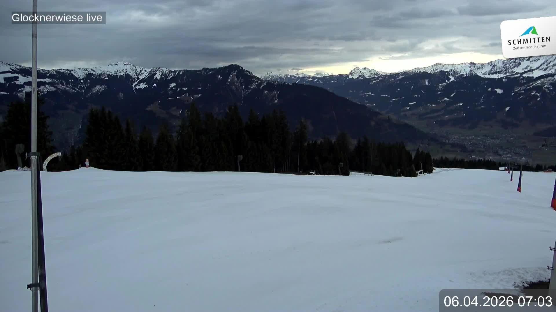 Archiv Foto Webcam Schmittenhöhe: Blick auf die Glocknerwiese
