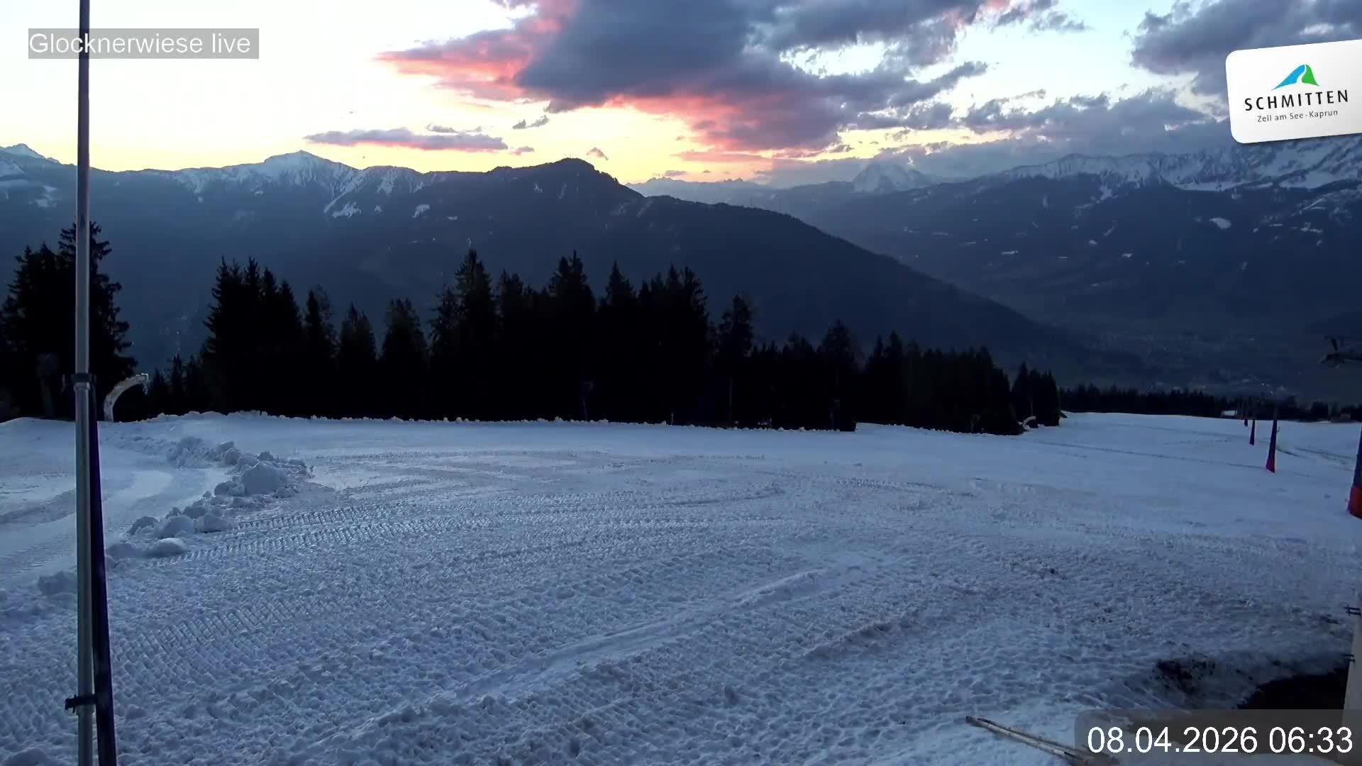 Archiv Foto Webcam Schmittenhöhe: Blick auf die Glocknerwiese