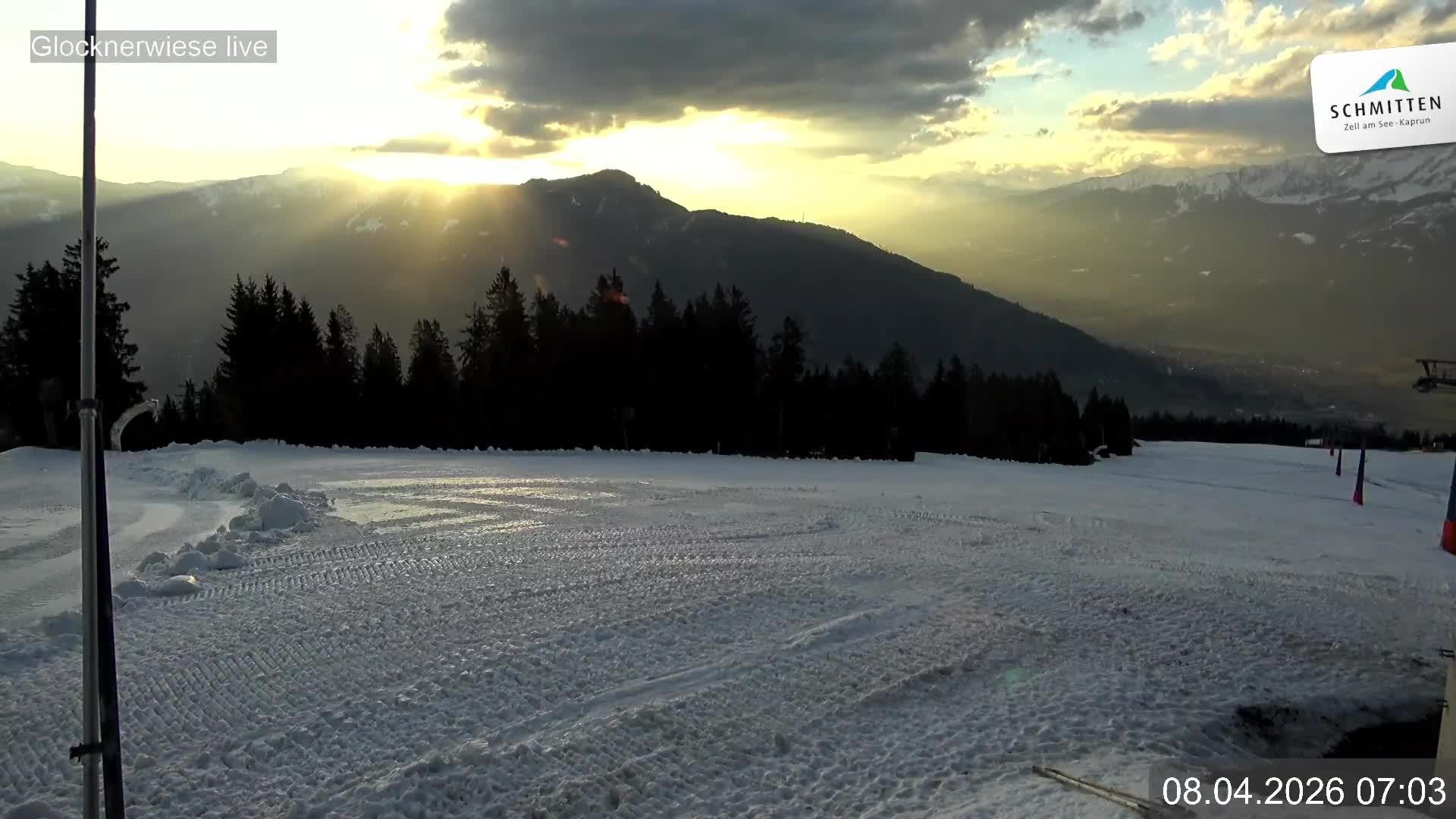 Archiv Foto Webcam Schmittenhöhe: Blick auf die Glocknerwiese