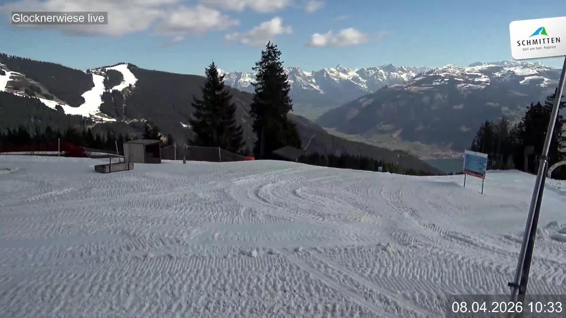 Archiv Foto Webcam Schmittenhöhe: Blick auf die Glocknerwiese
