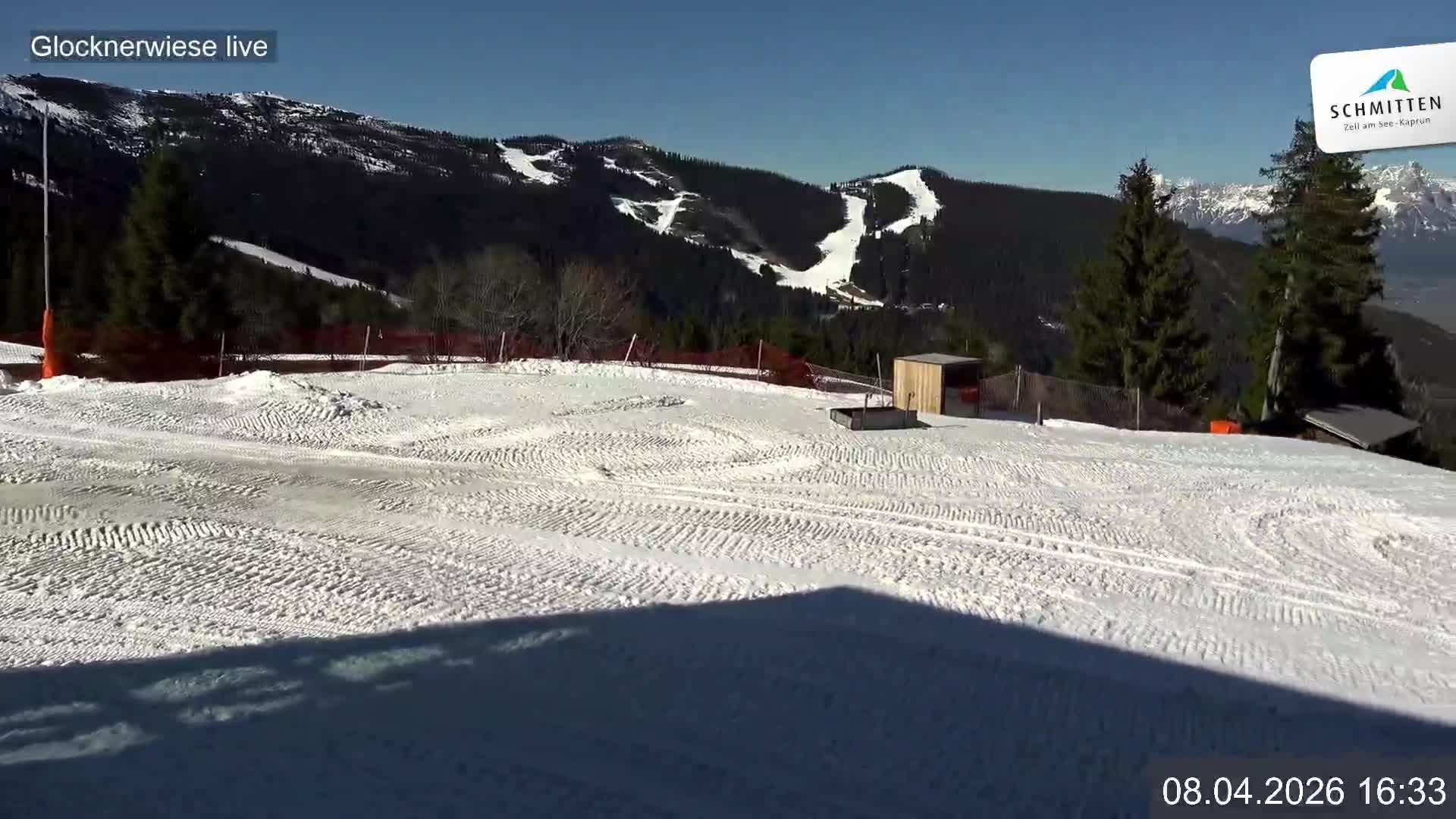 Archiv Foto Webcam Schmittenhöhe: Blick auf die Glocknerwiese