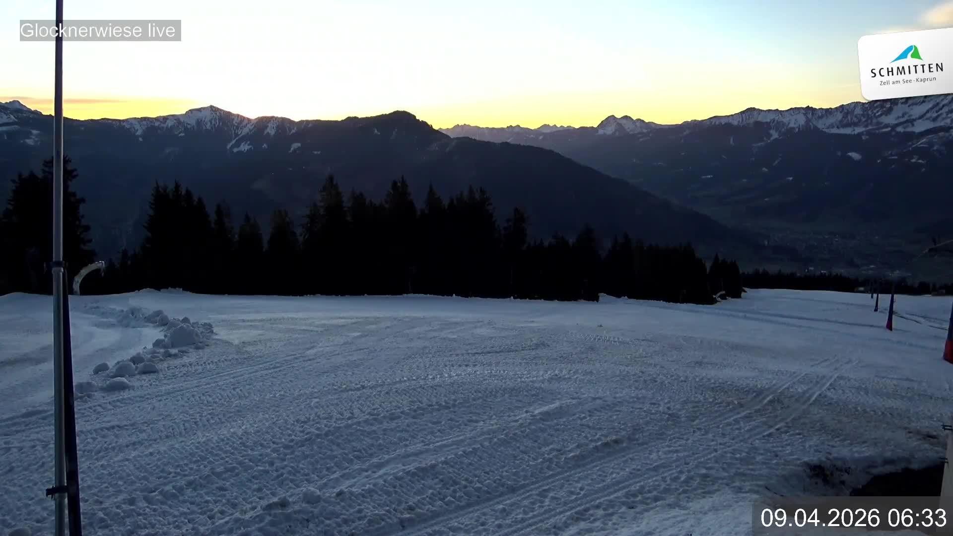 Archiv Foto Webcam Schmittenhöhe: Blick auf die Glocknerwiese
