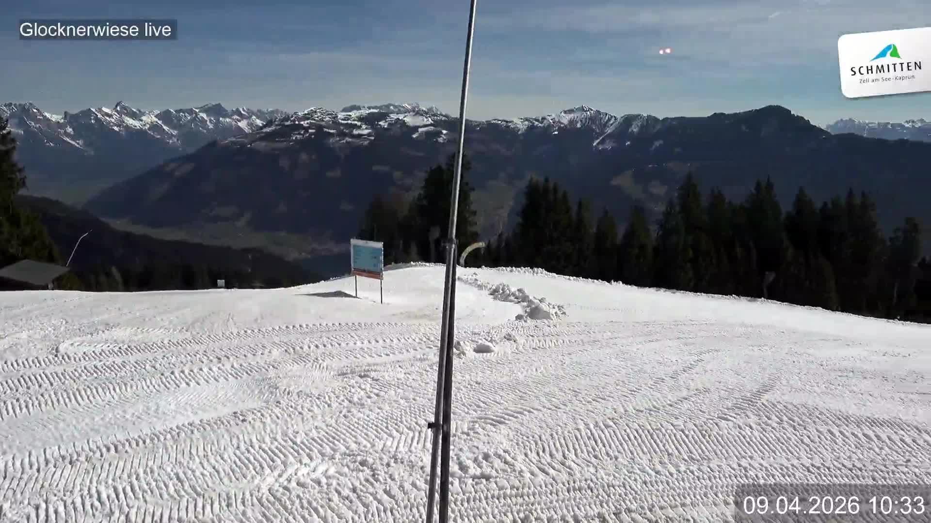 Archiv Foto Webcam Schmittenhöhe: Blick auf die Glocknerwiese