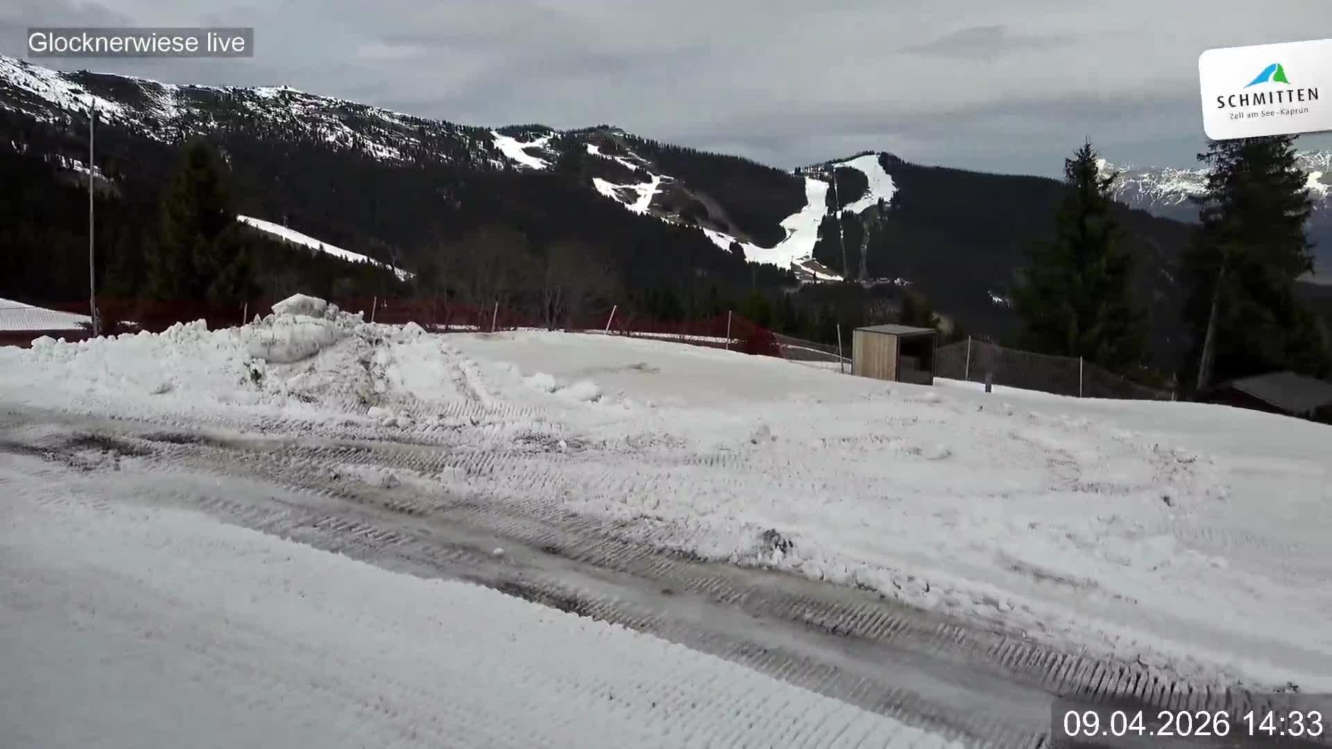 Archiv Foto Webcam Schmittenhöhe: Blick auf die Glocknerwiese