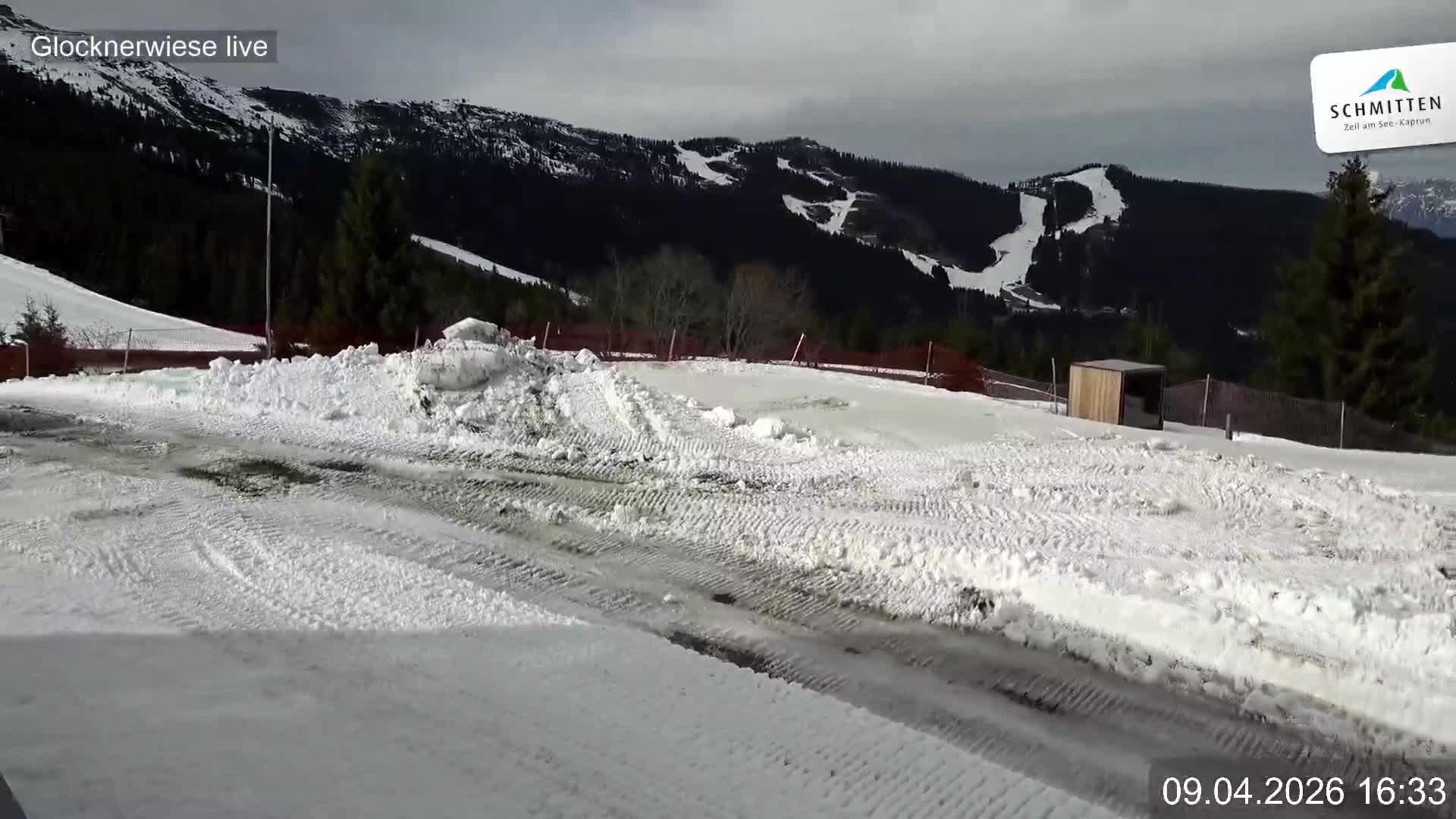 Archiv Foto Webcam Schmittenhöhe: Blick auf die Glocknerwiese