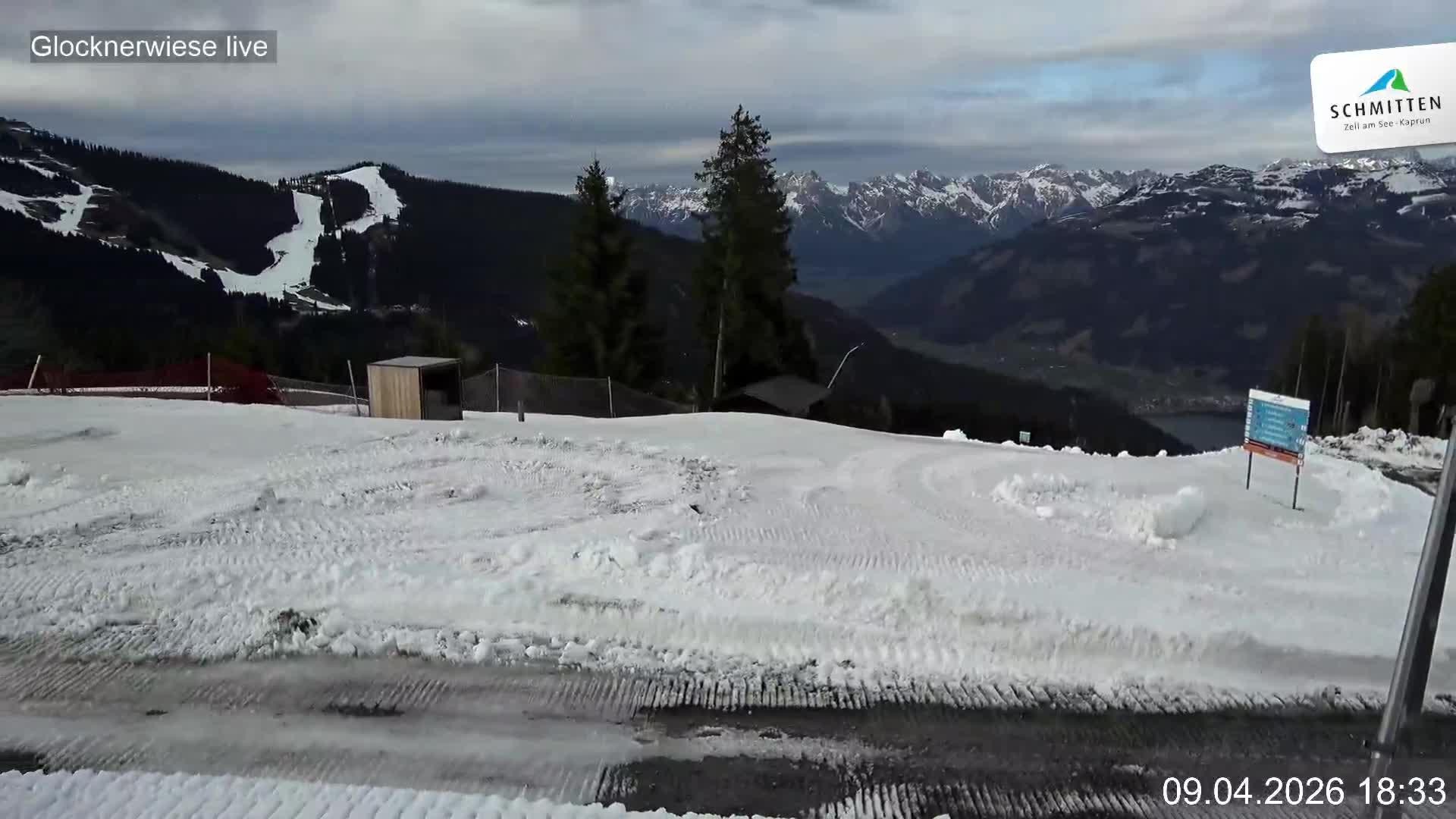 Archiv Foto Webcam Schmittenhöhe: Blick auf die Glocknerwiese