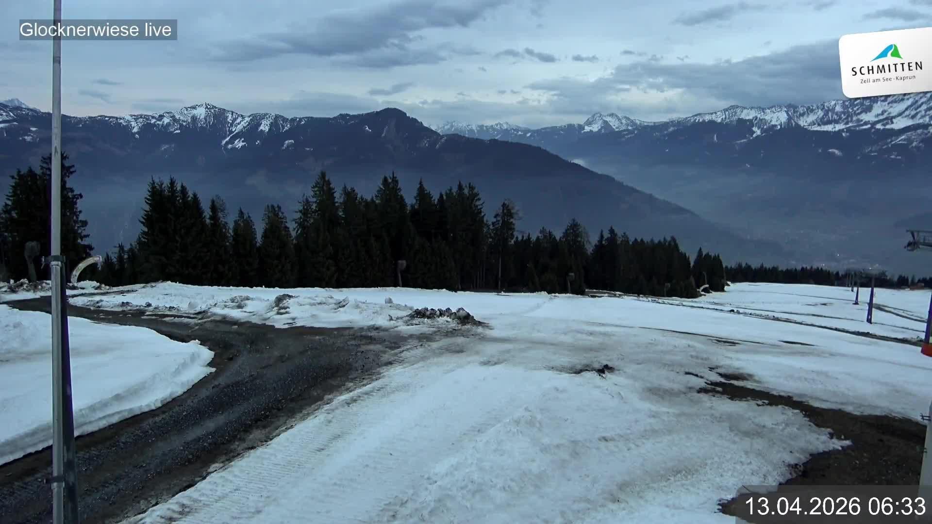 Archiv Foto Webcam Schmittenhöhe: Blick auf die Glocknerwiese