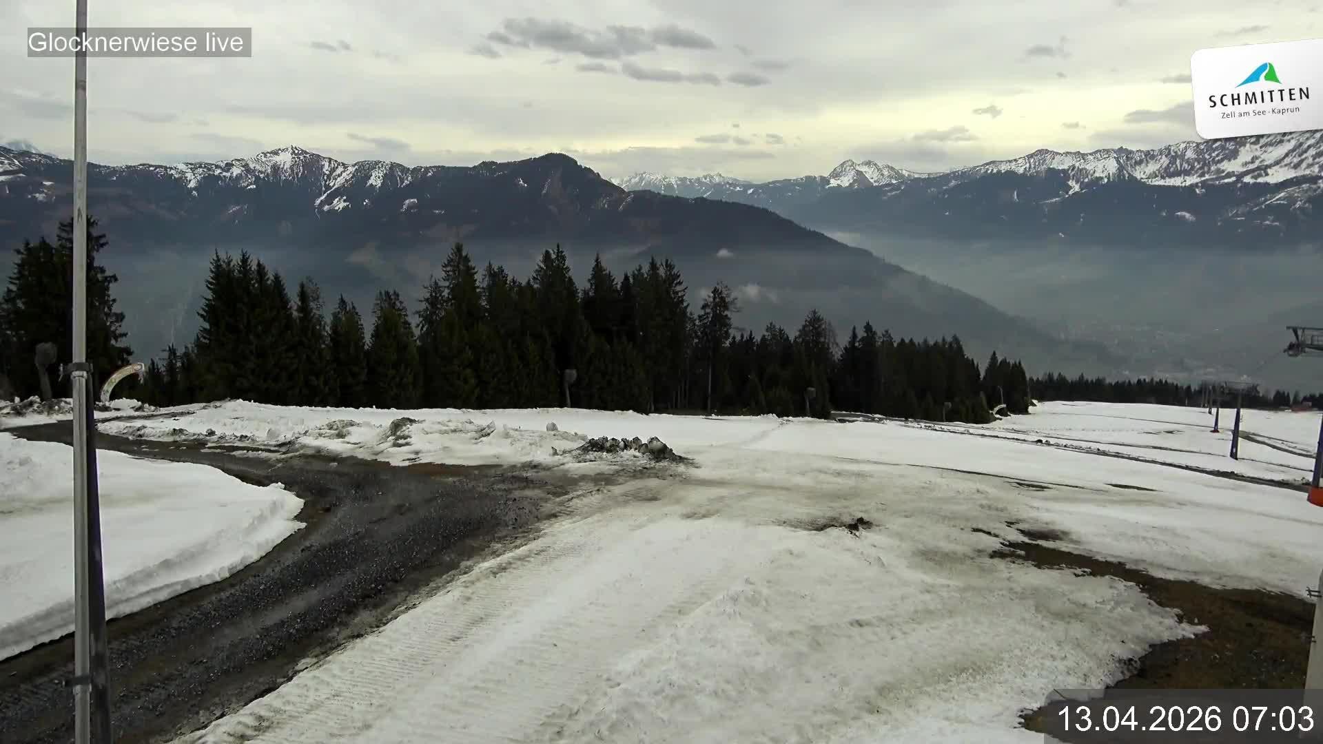 Archiv Foto Webcam Schmittenhöhe: Blick auf die Glocknerwiese