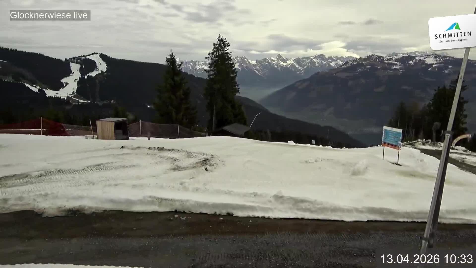 Archiv Foto Webcam Schmittenhöhe: Blick auf die Glocknerwiese