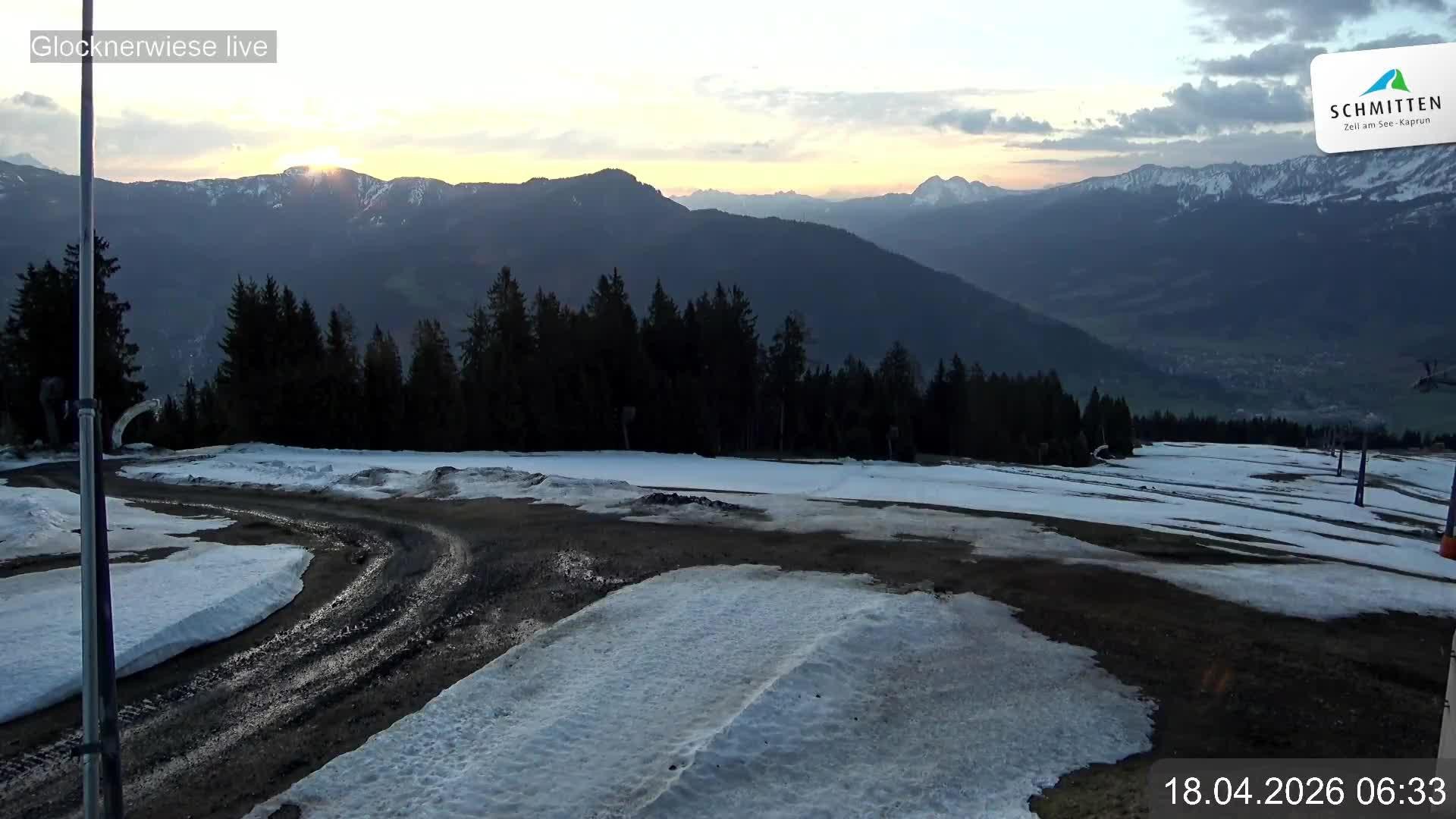 Archiv Foto Webcam Schmittenhöhe: Blick auf die Glocknerwiese