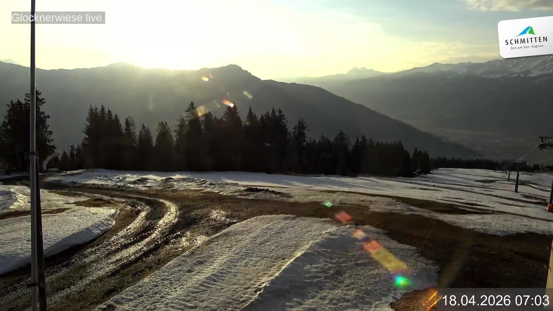 Archiv Foto Webcam Schmittenhöhe: Blick auf die Glocknerwiese