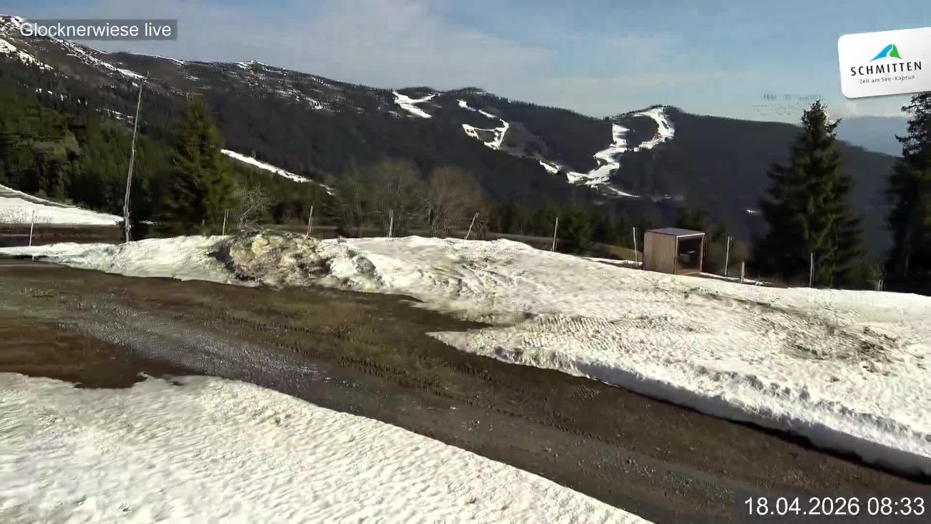 Archiv Foto Webcam Schmittenhöhe: Blick auf die Glocknerwiese