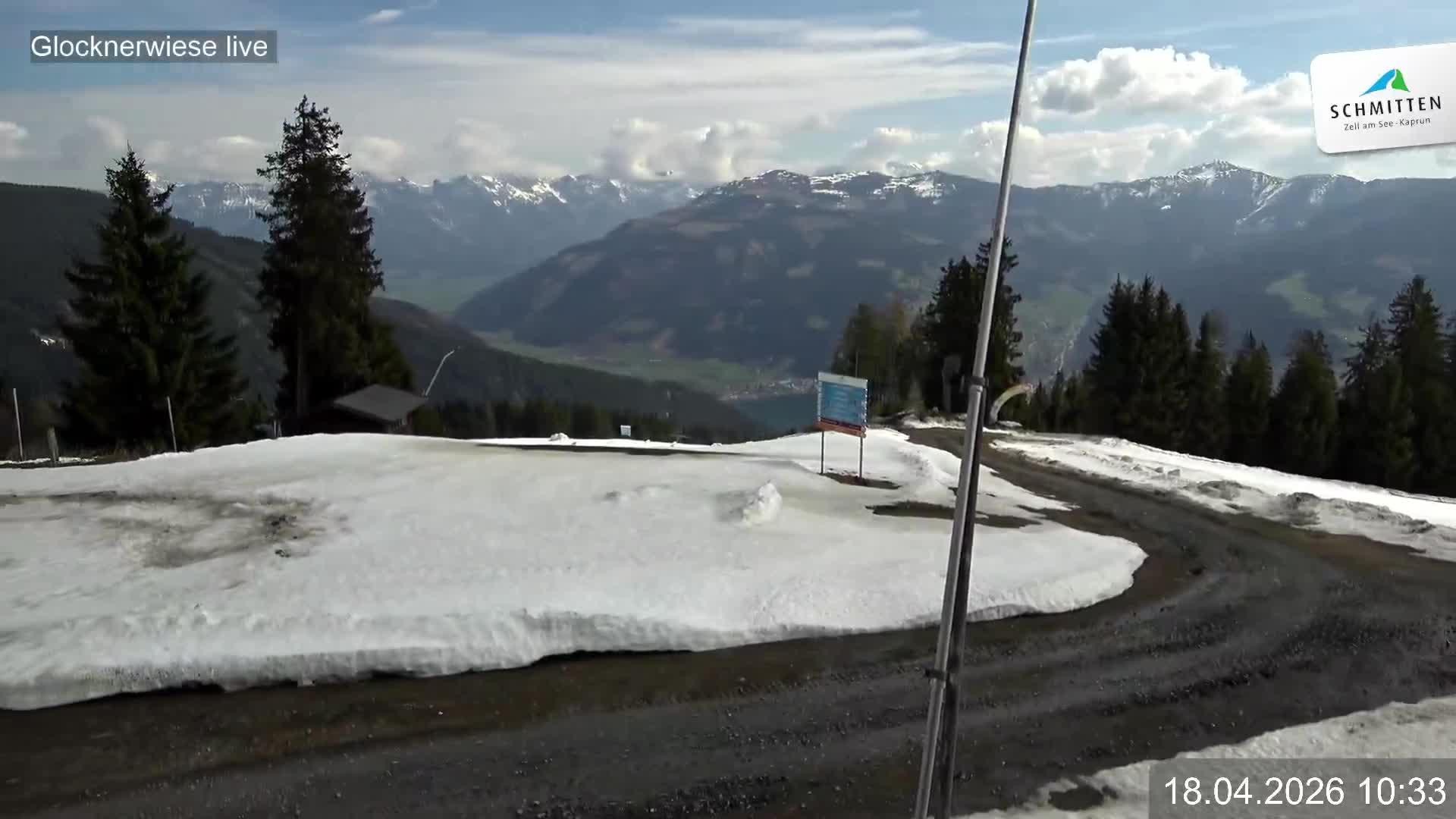 Archiv Foto Webcam Schmittenhöhe: Blick auf die Glocknerwiese
