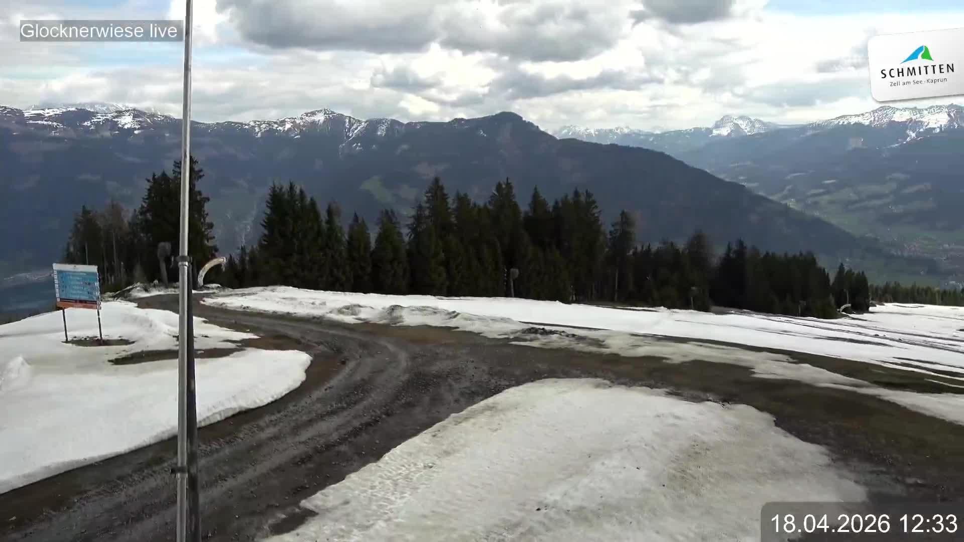 Archiv Foto Webcam Schmittenhöhe: Blick auf die Glocknerwiese