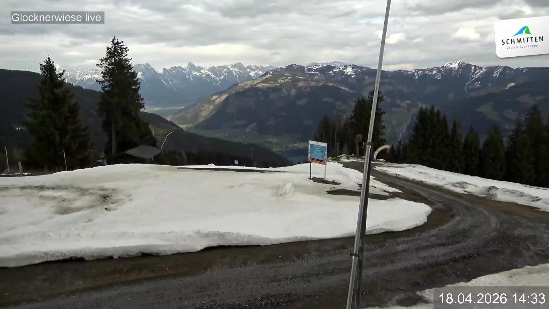 Archiv Foto Webcam Schmittenhöhe: Blick auf die Glocknerwiese