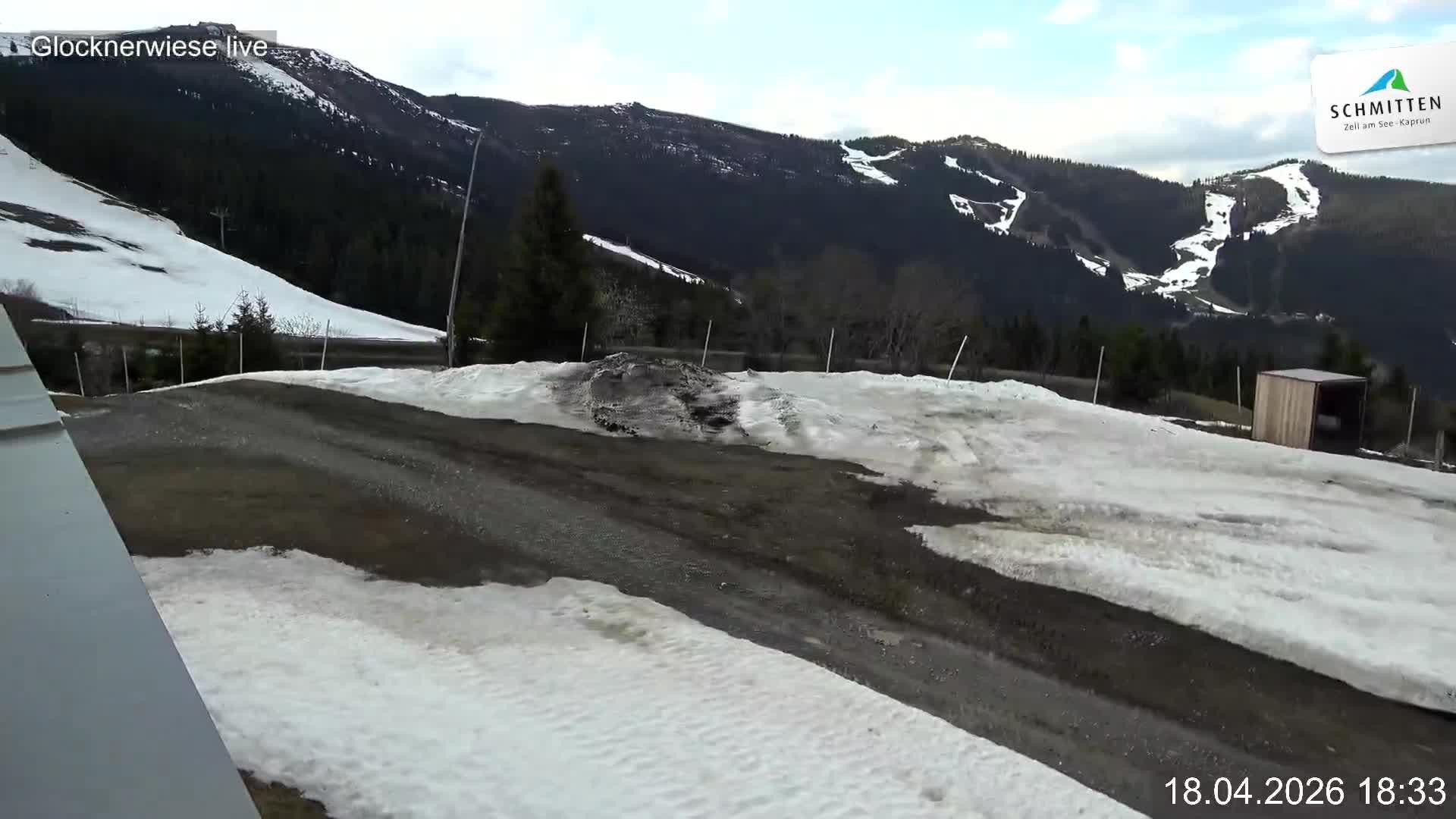 Archiv Foto Webcam Schmittenhöhe: Blick auf die Glocknerwiese