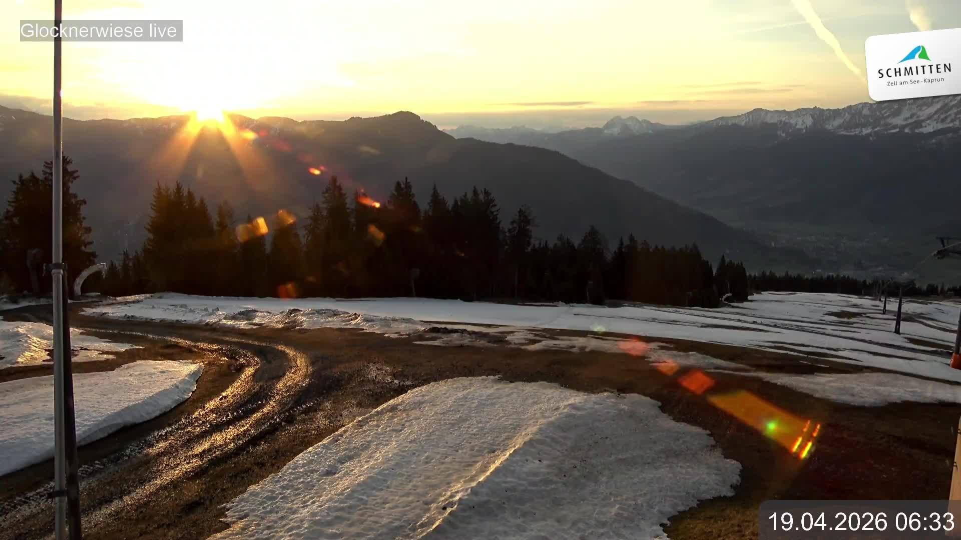 Archiv Foto Webcam Schmittenhöhe: Blick auf die Glocknerwiese