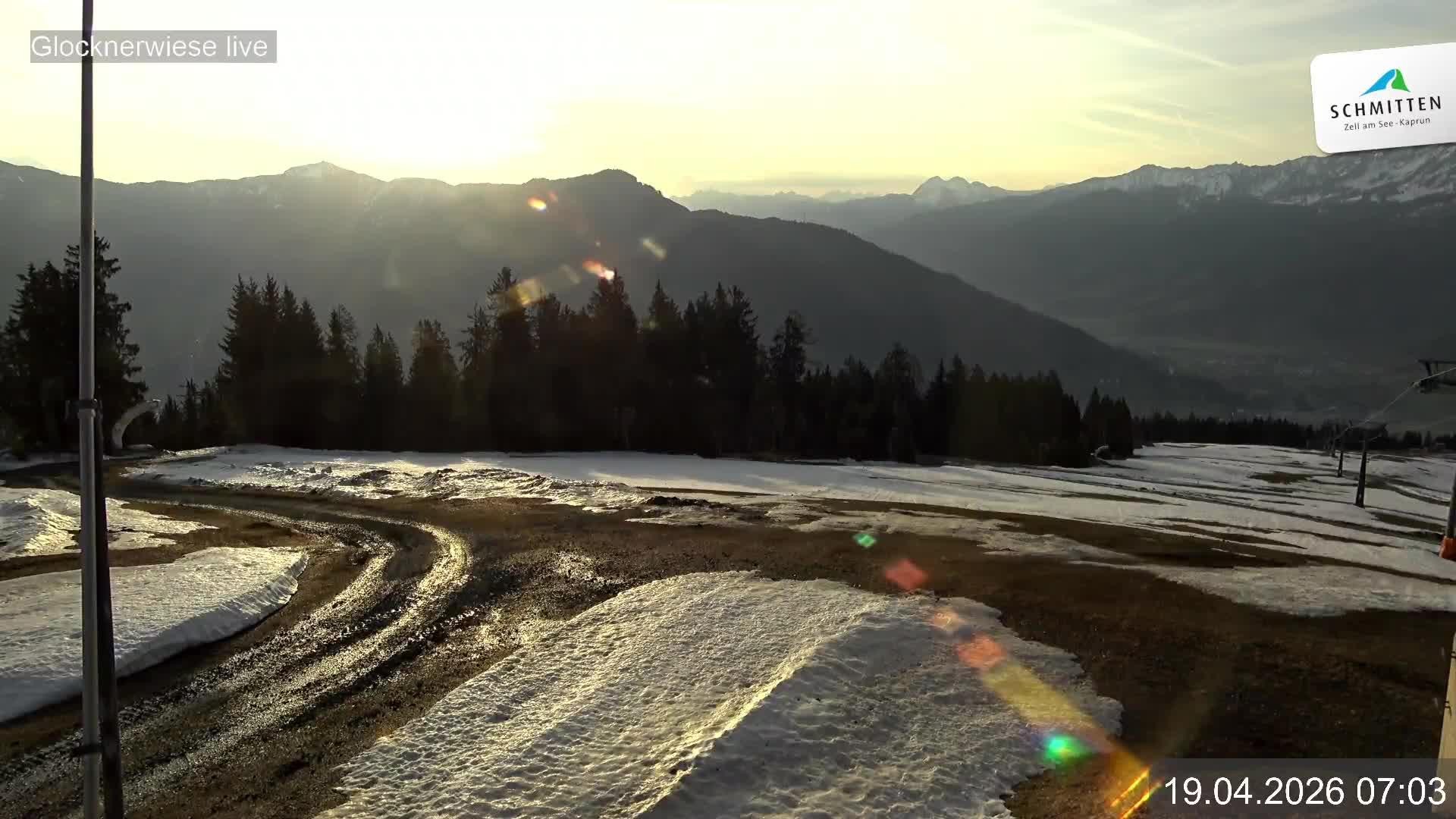 Archiv Foto Webcam Schmittenhöhe: Blick auf die Glocknerwiese