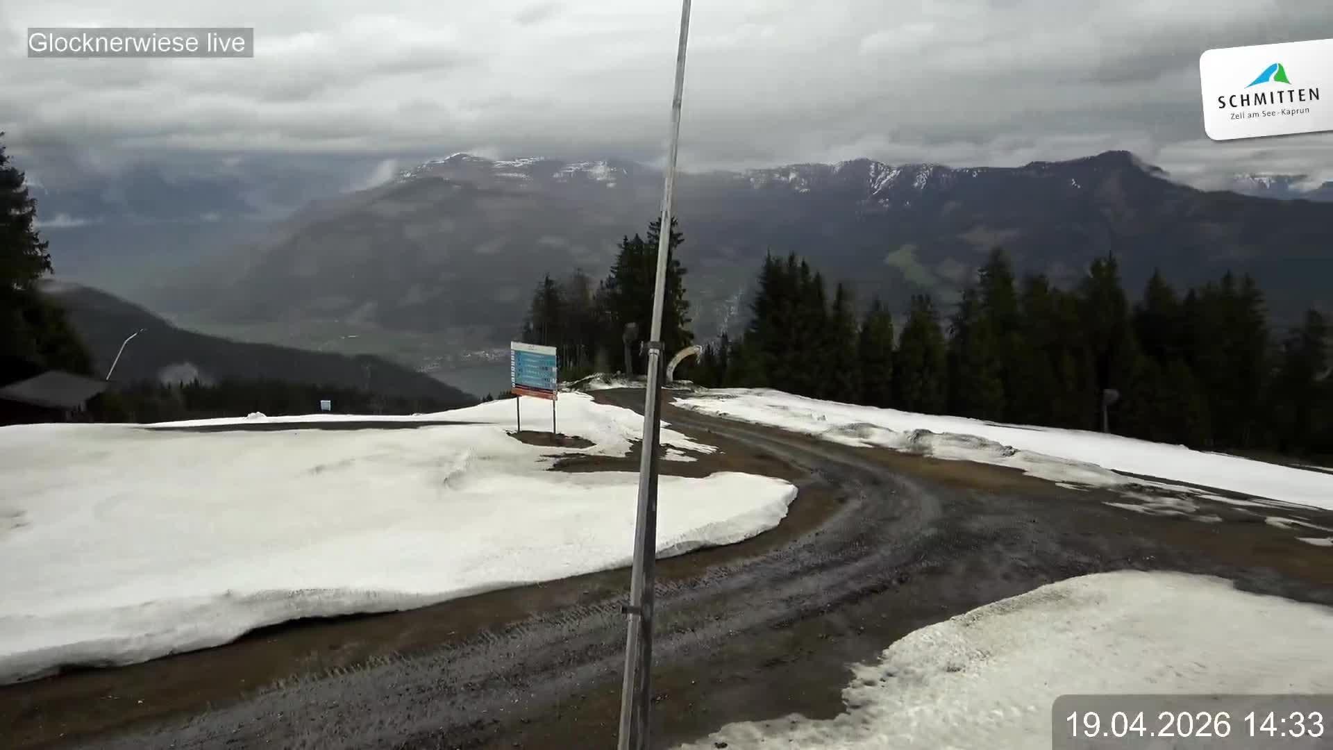 Archiv Foto Webcam Schmittenhöhe: Blick auf die Glocknerwiese