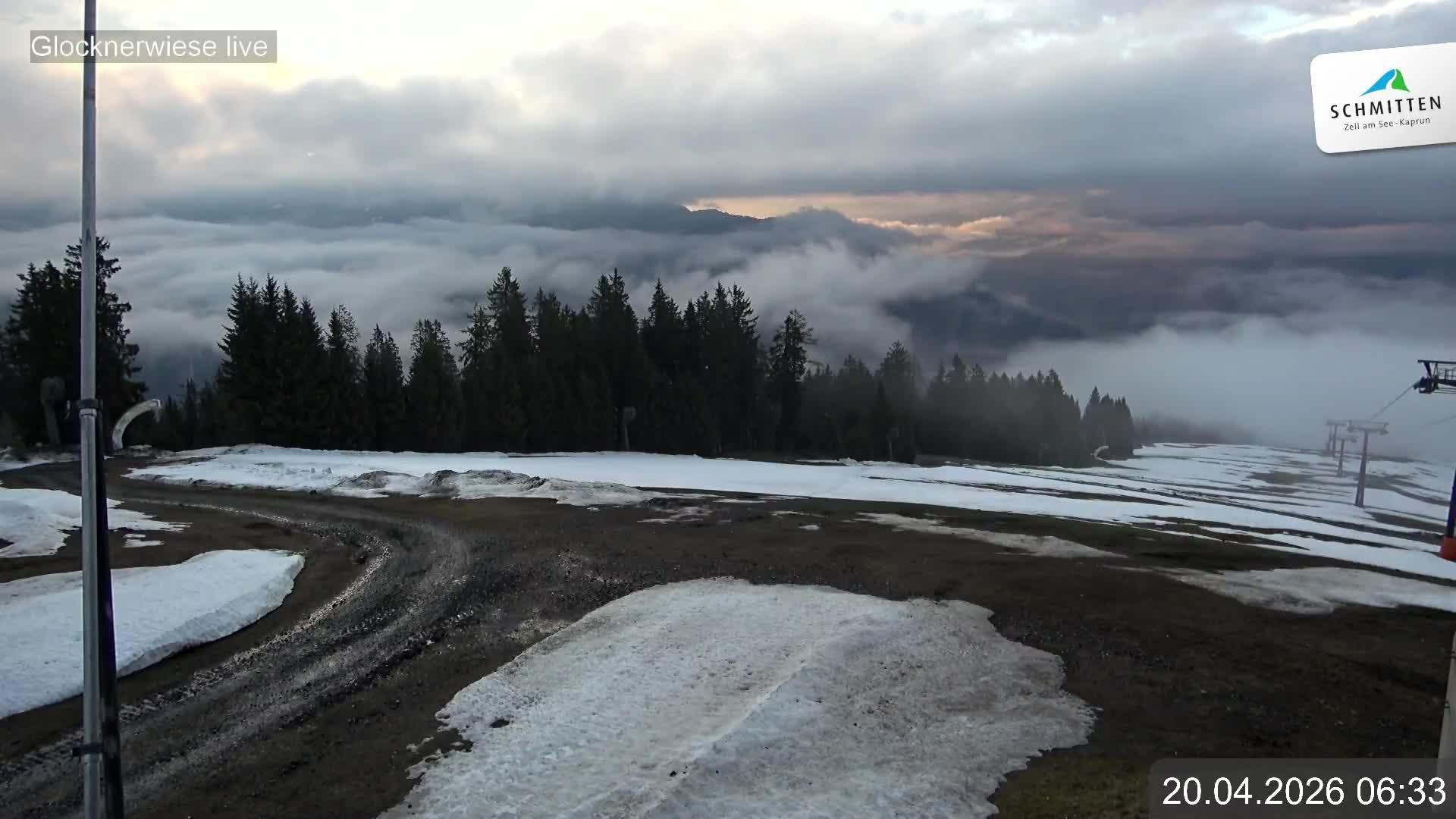 Archiv Foto Webcam Schmittenhöhe: Blick auf die Glocknerwiese