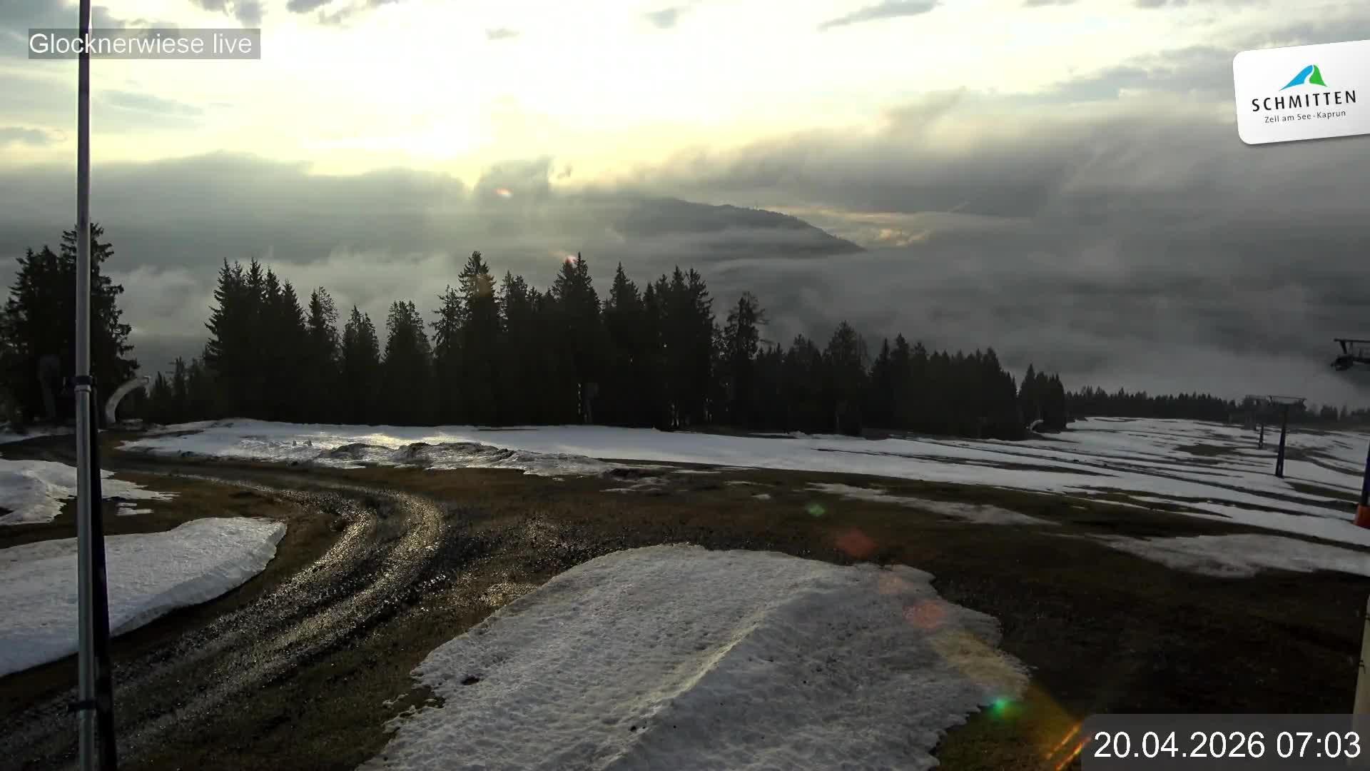 Archiv Foto Webcam Schmittenhöhe: Blick auf die Glocknerwiese