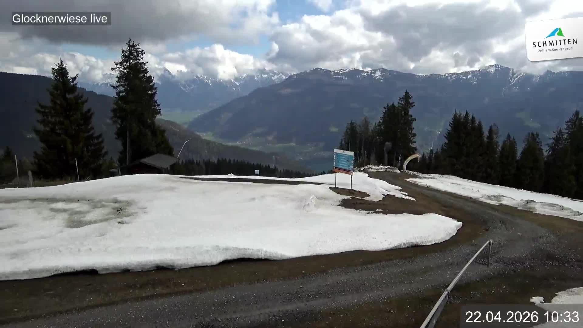 Archiv Foto Webcam Schmittenhöhe: Blick auf die Glocknerwiese