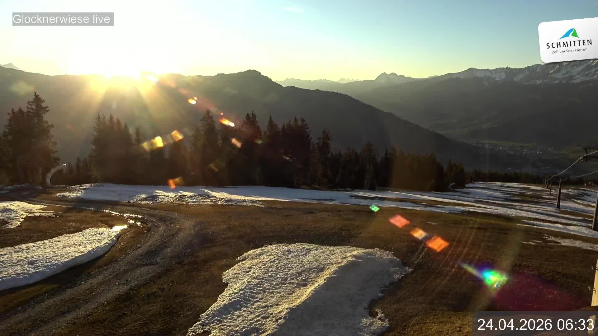 Archiv Foto Webcam Schmittenhöhe: Blick auf die Glocknerwiese