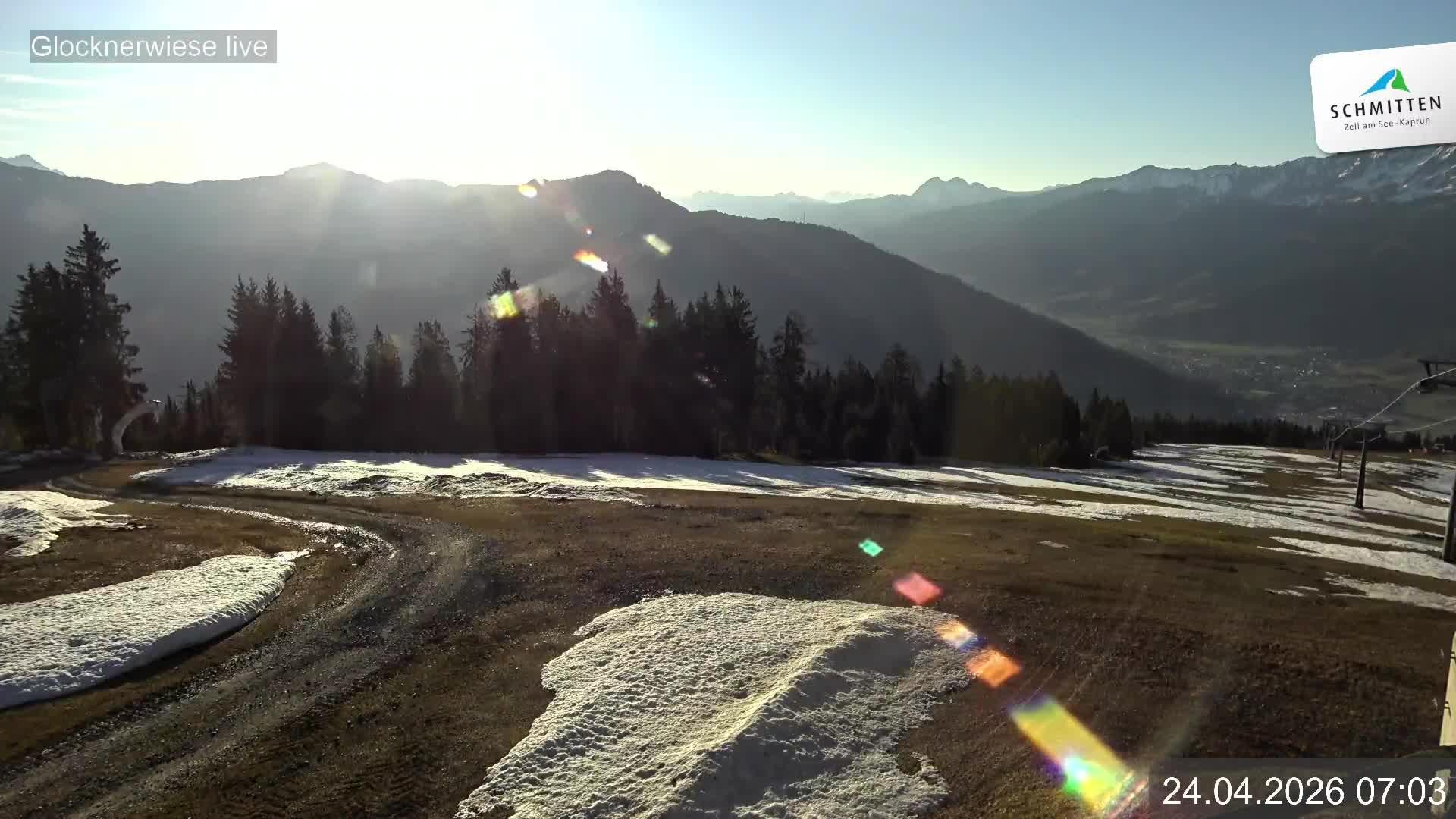 Archiv Foto Webcam Schmittenhöhe: Blick auf die Glocknerwiese