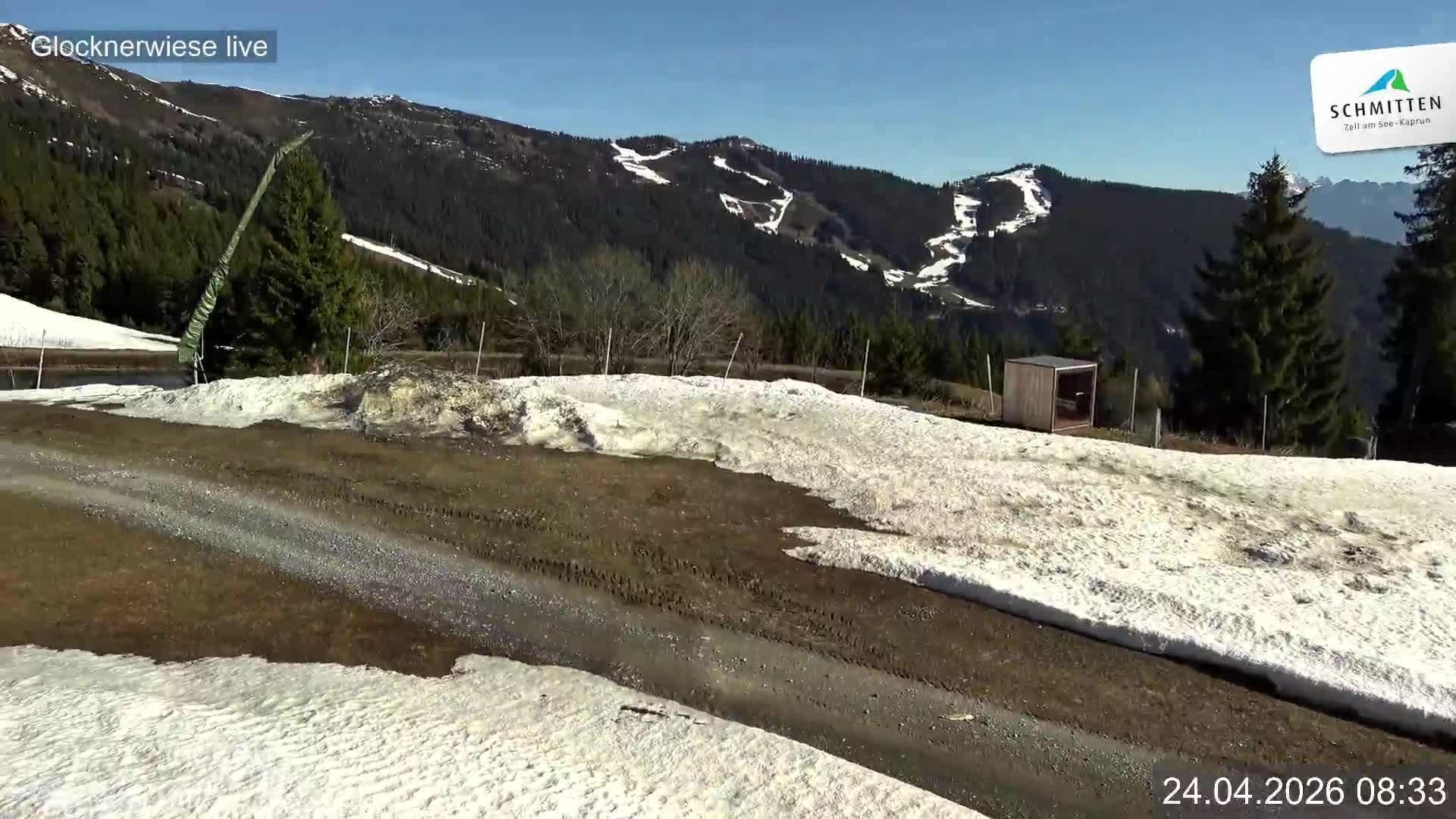Archiv Foto Webcam Schmittenhöhe: Blick auf die Glocknerwiese