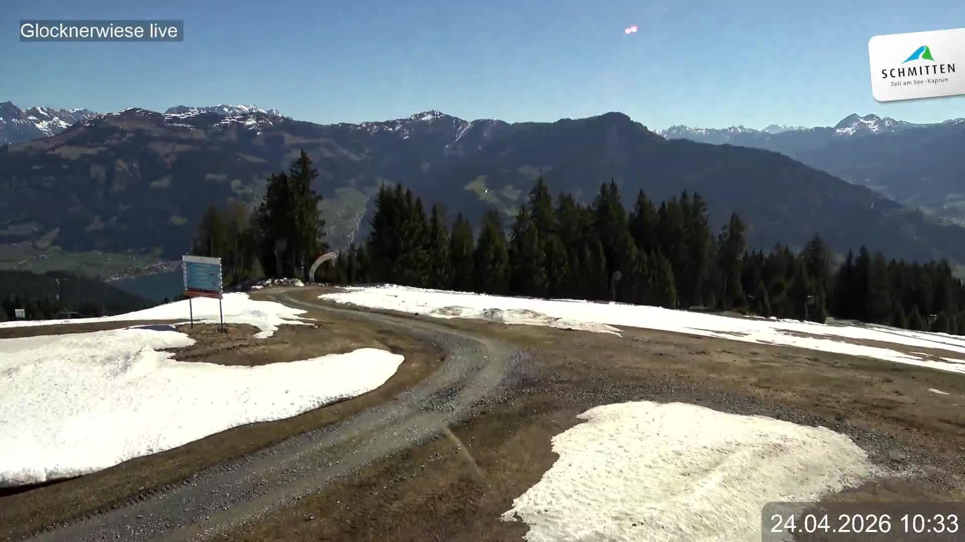 Archiv Foto Webcam Schmittenhöhe: Blick auf die Glocknerwiese