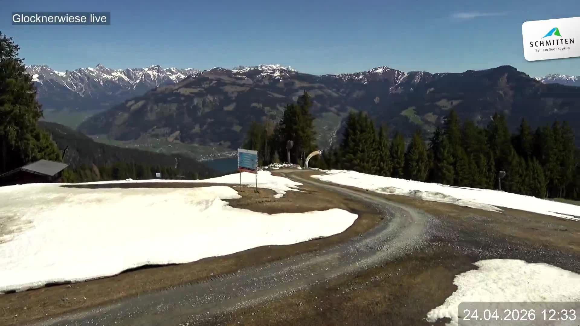 Archiv Foto Webcam Schmittenhöhe: Blick auf die Glocknerwiese