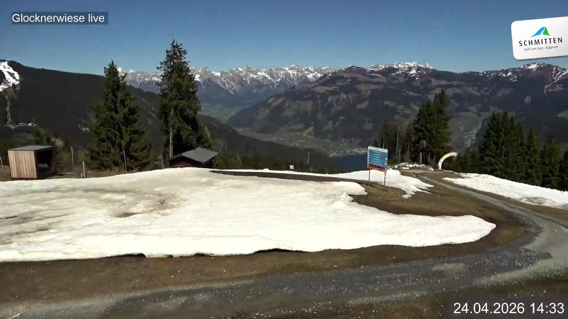 Archiv Foto Webcam Schmittenhöhe: Blick auf die Glocknerwiese