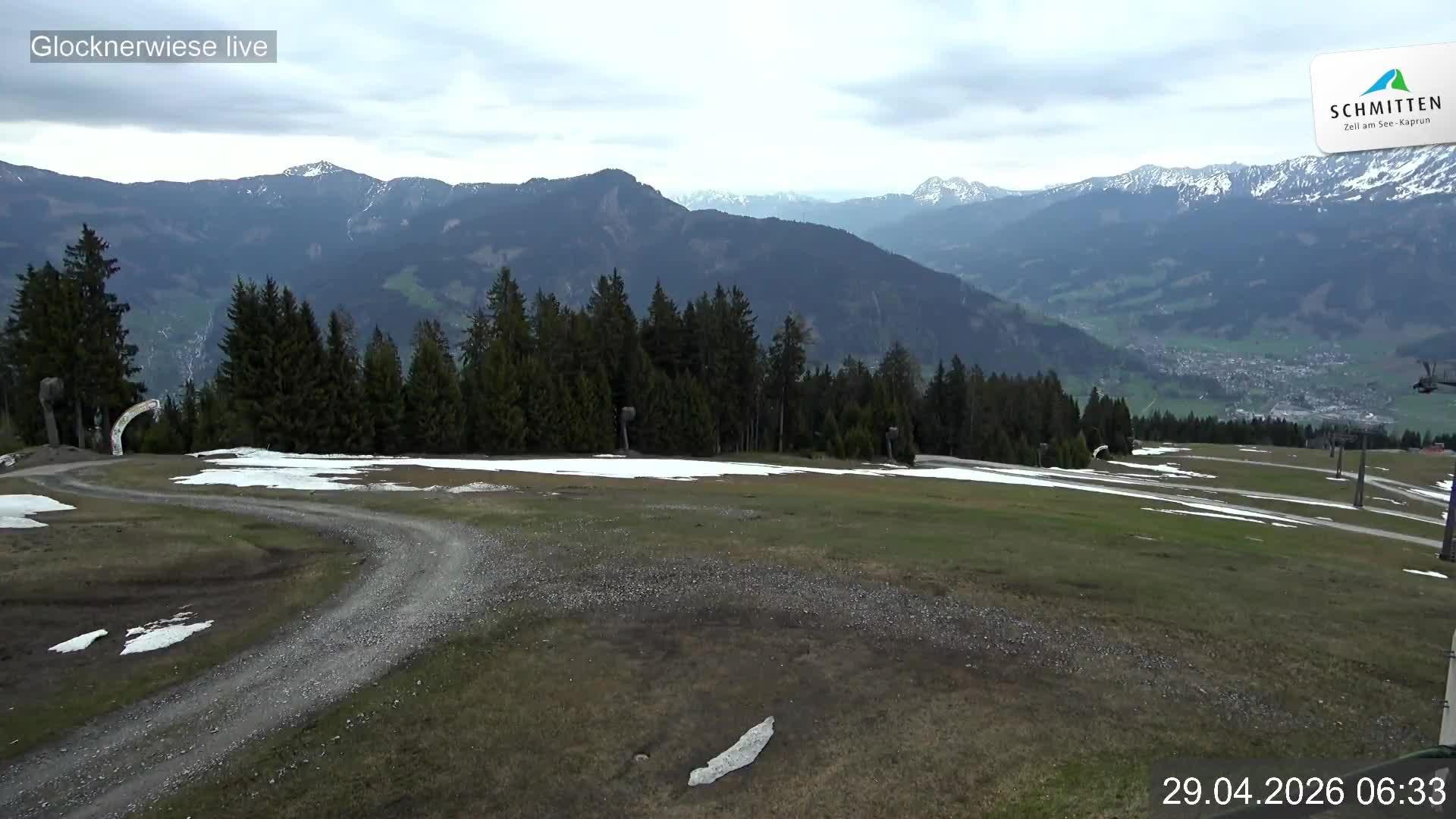 Archiv Foto Webcam Schmittenhöhe: Blick auf die Glocknerwiese