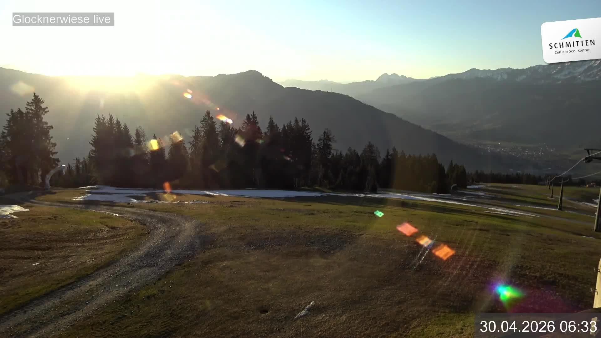 Archiv Foto Webcam Schmittenhöhe: Blick auf die Glocknerwiese