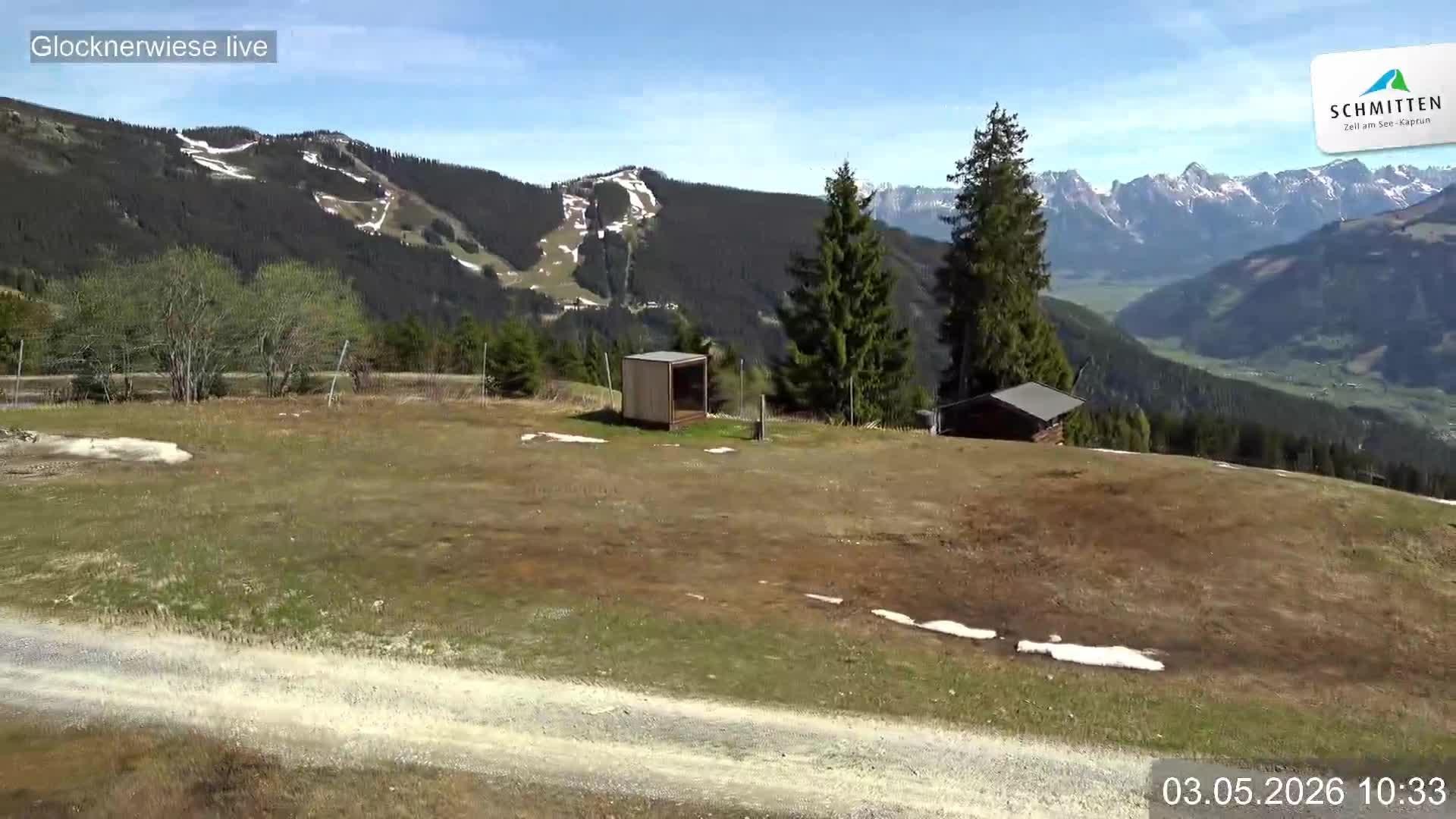 Archiv Foto Webcam Schmittenhöhe: Blick auf die Glocknerwiese